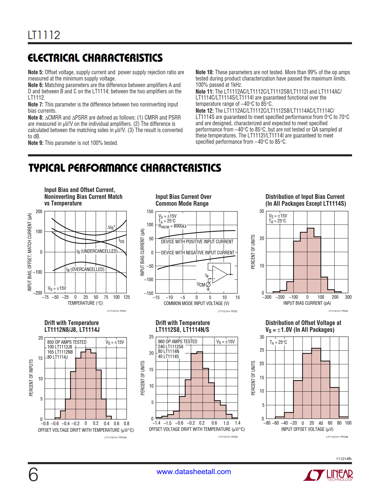 LT1112 Datasheet Page 6