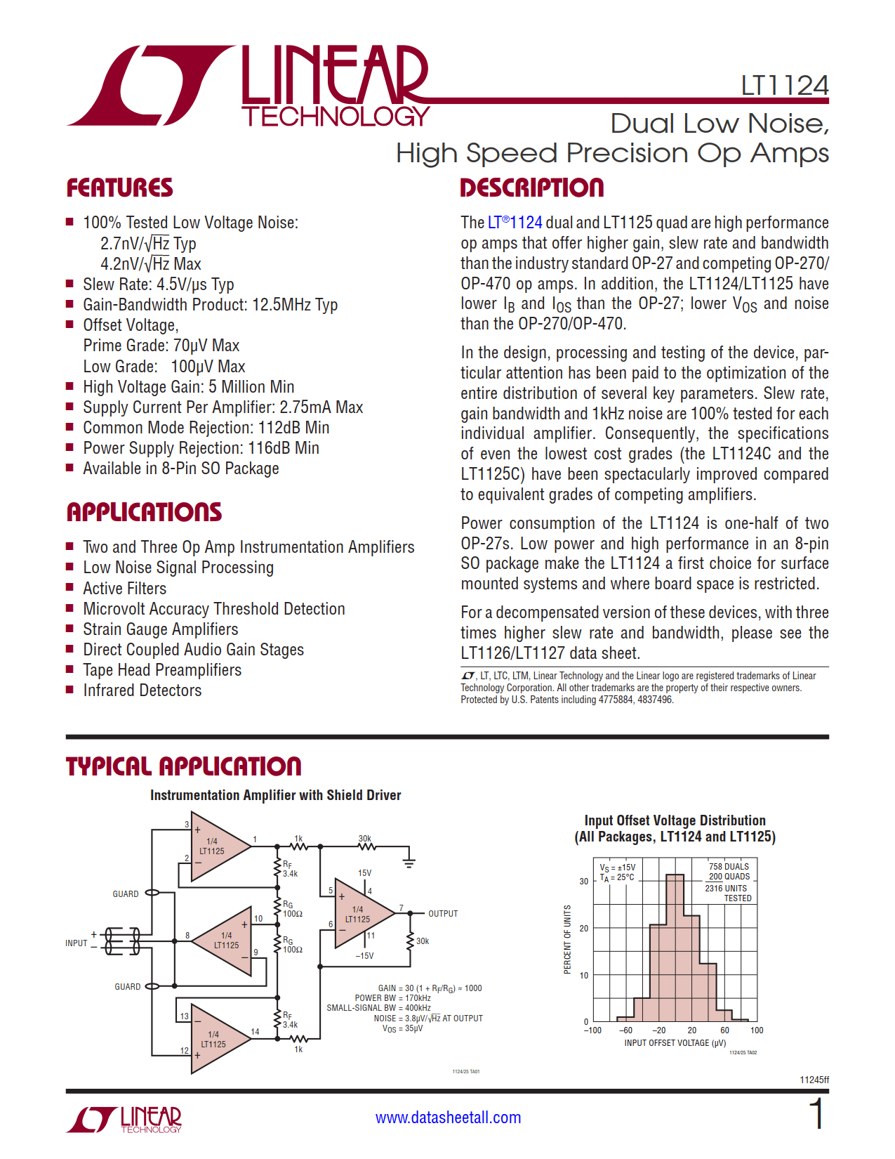 LT1124 Datasheet