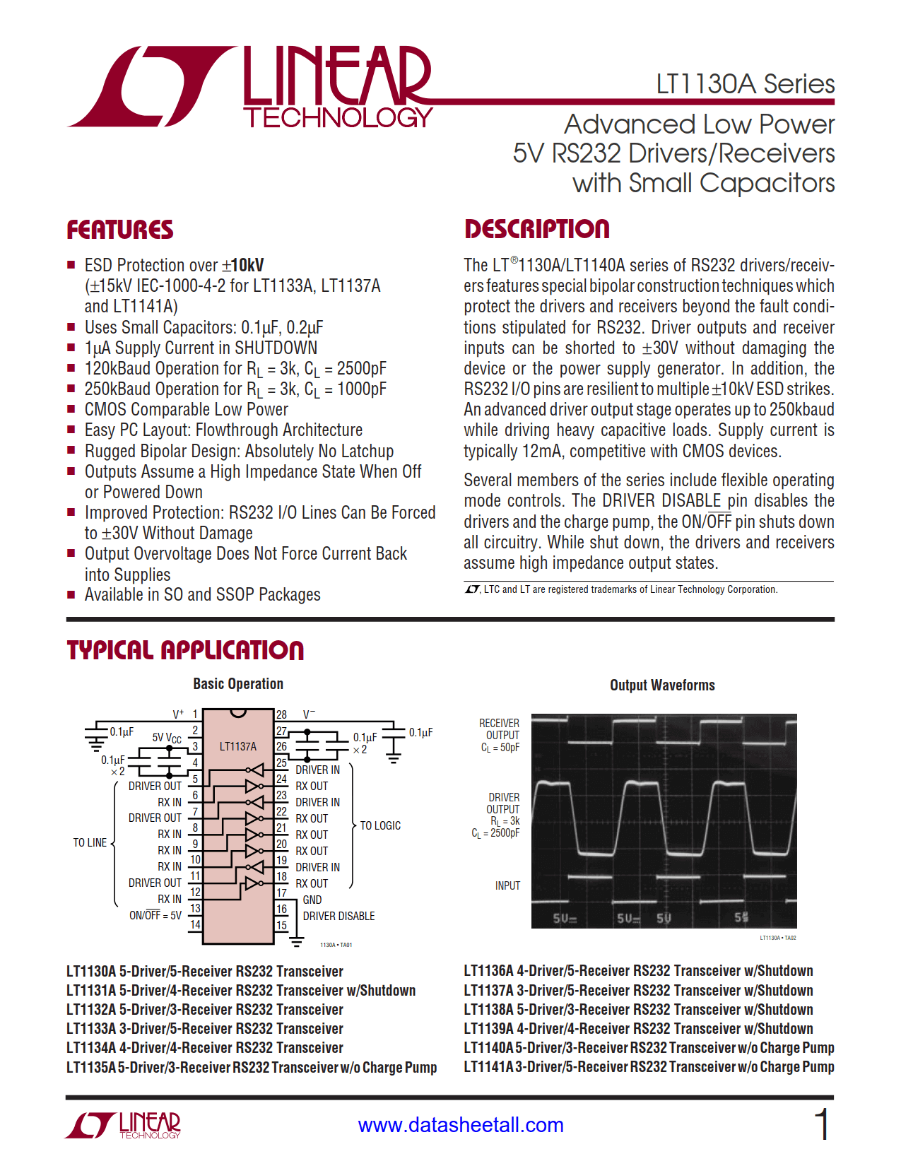 LT1130A Datasheet