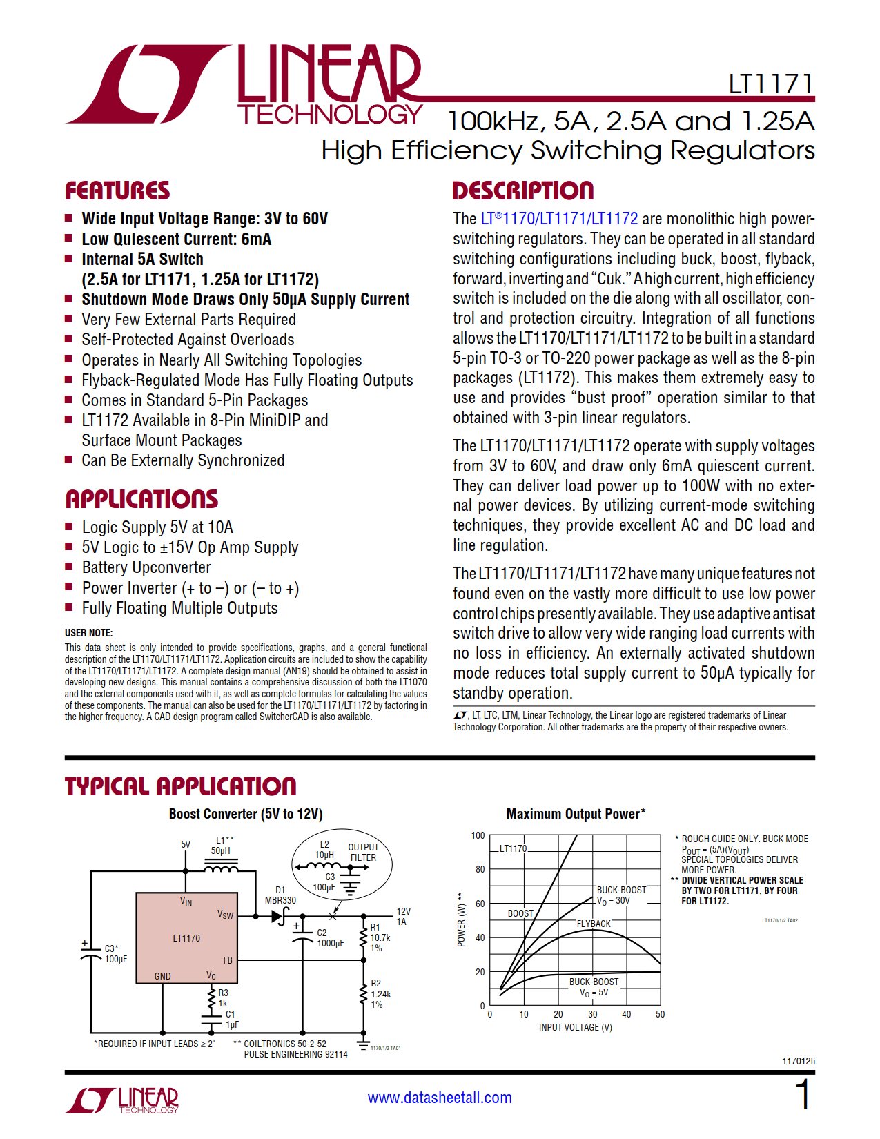 LT1171 Datasheet