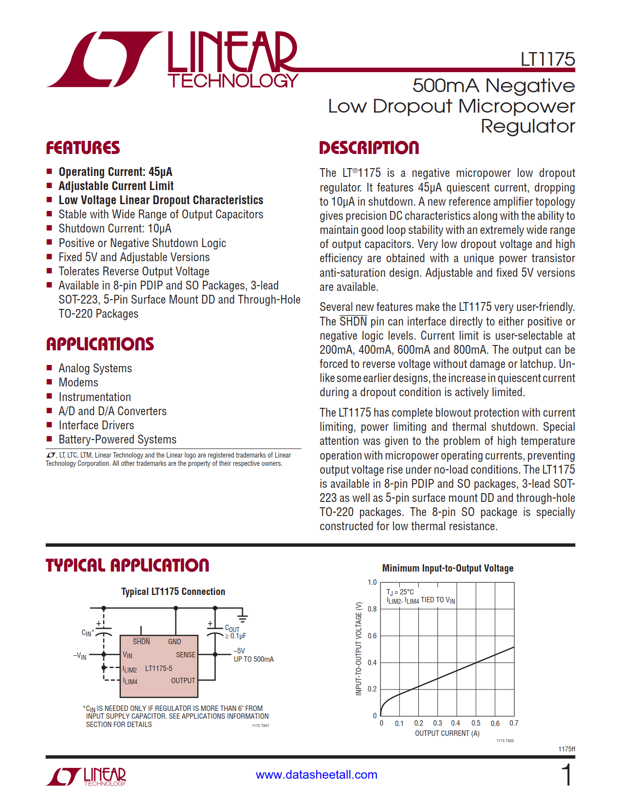 LT1175 Datasheet