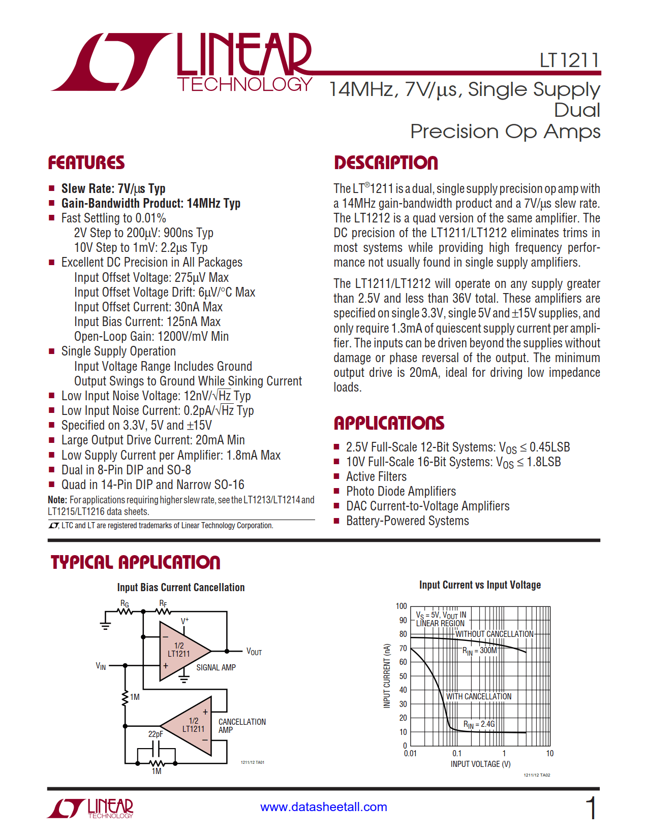 LT1211 Datasheet