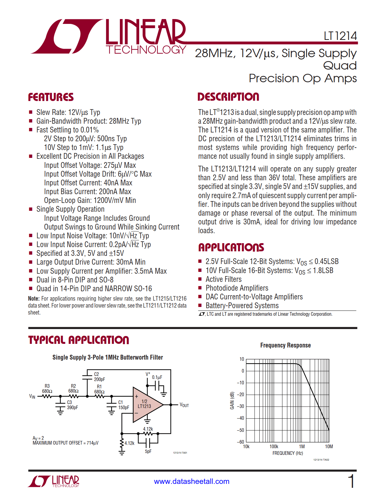 LT1214 Datasheet