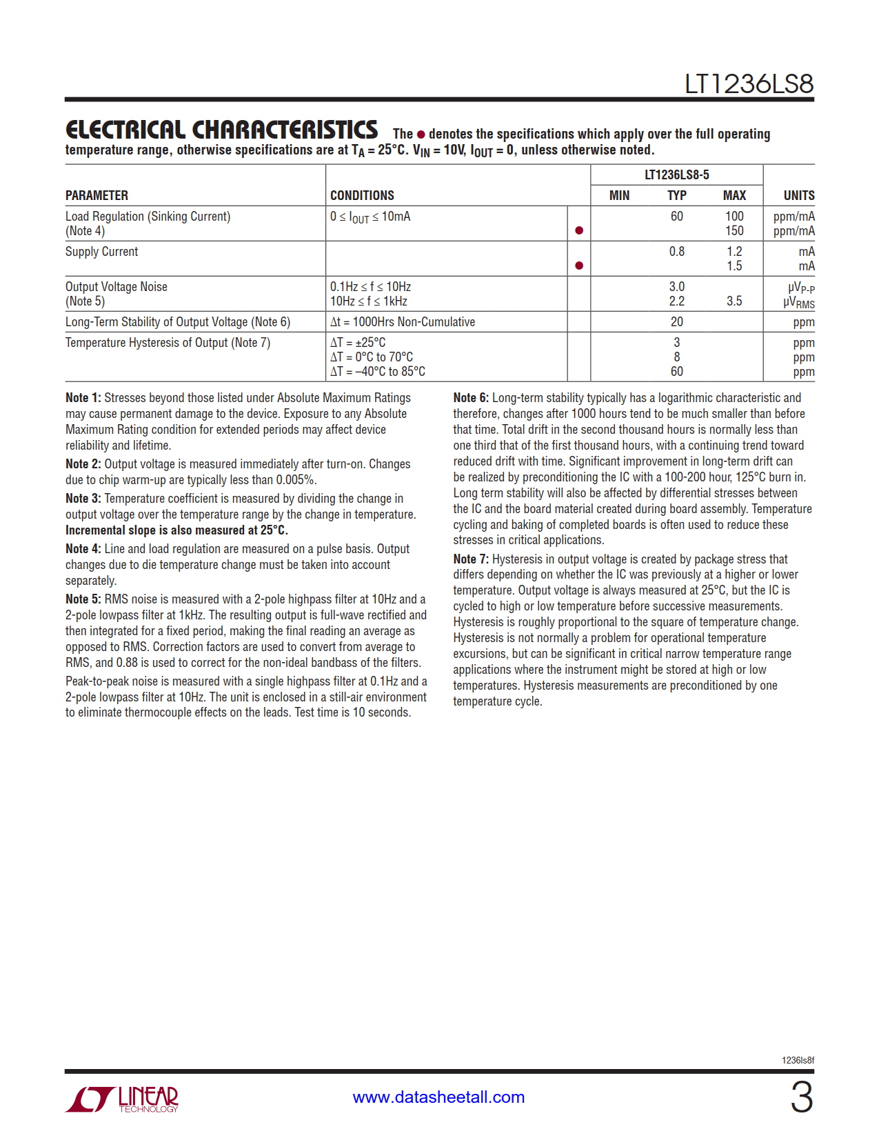 LT1236LS8 Datasheet Page 3