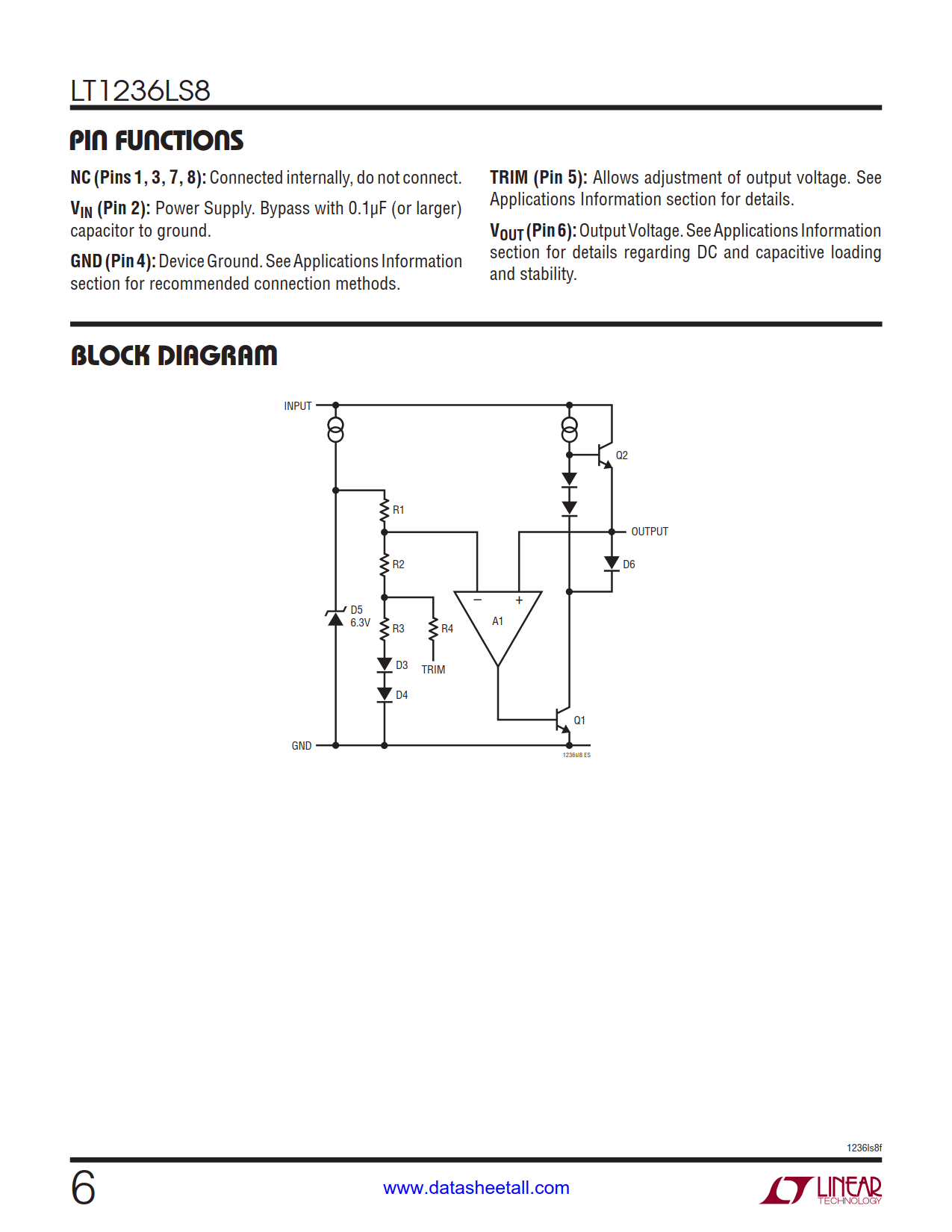 LT1236LS8 Datasheet Page 6