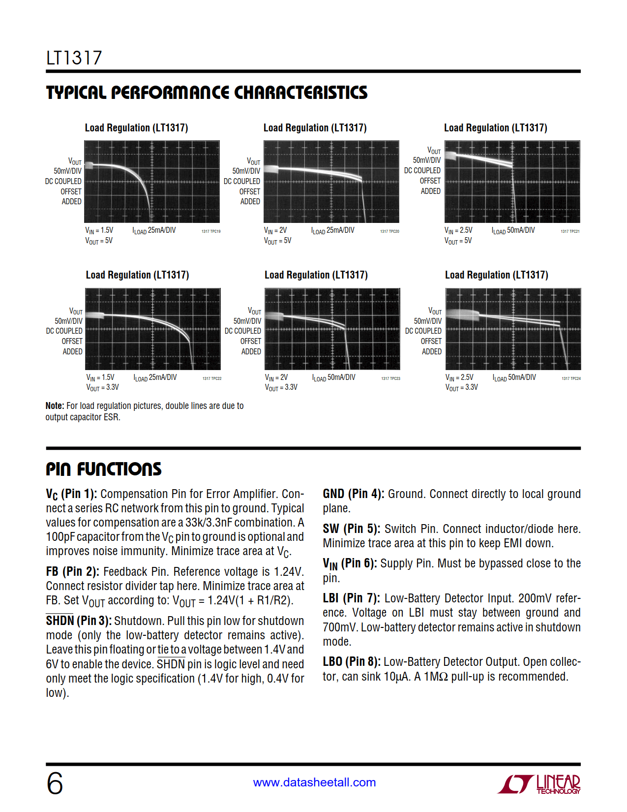 LT1317 Datasheet Page 6