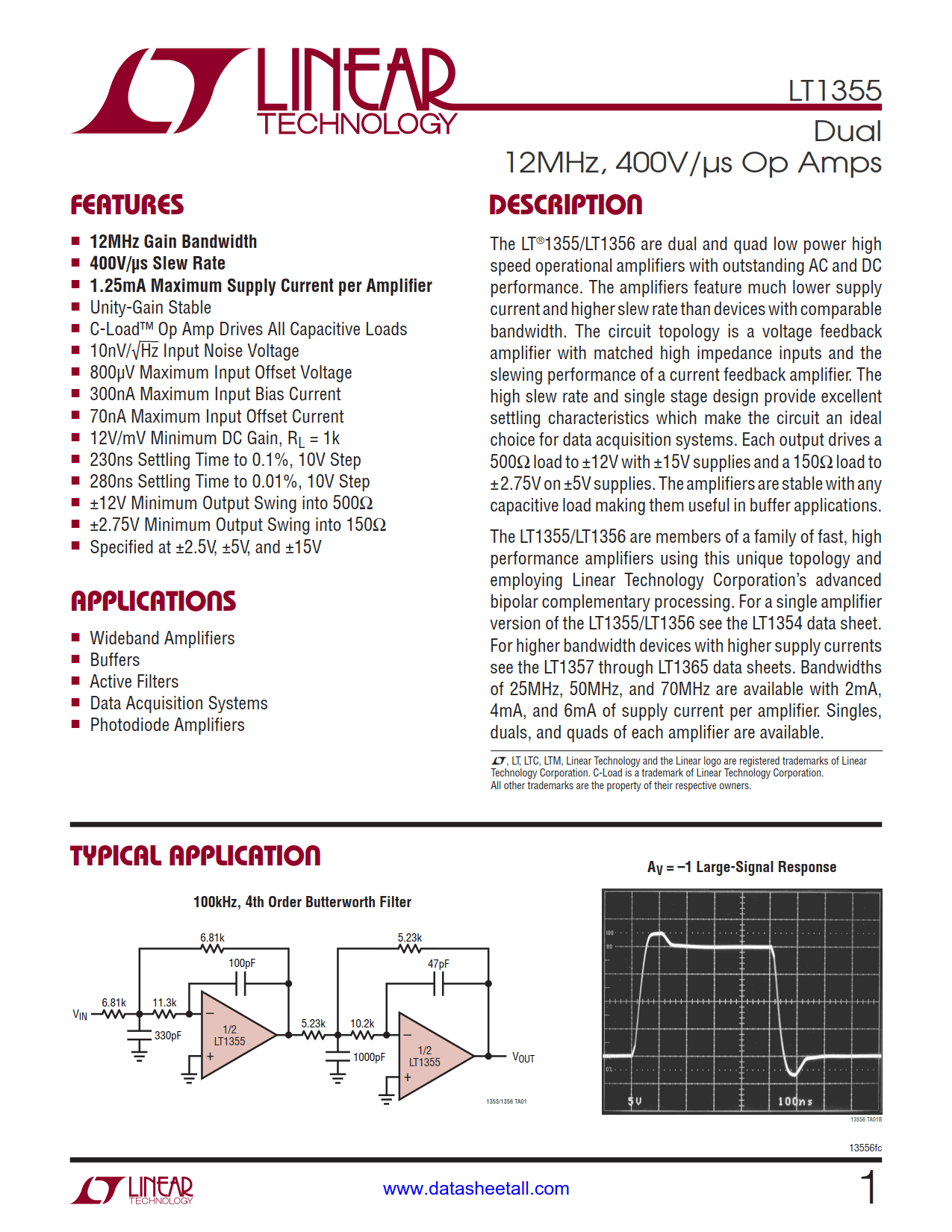 LT1355 Datasheet