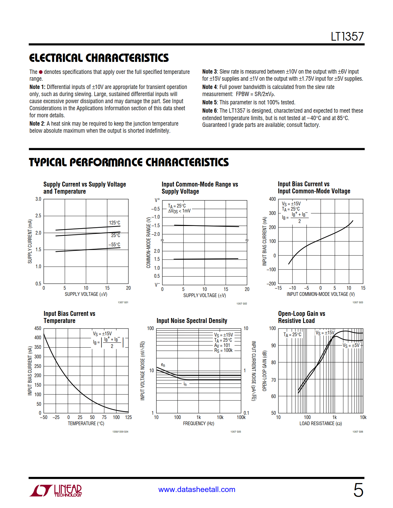 LT1357 Datasheet Page 5