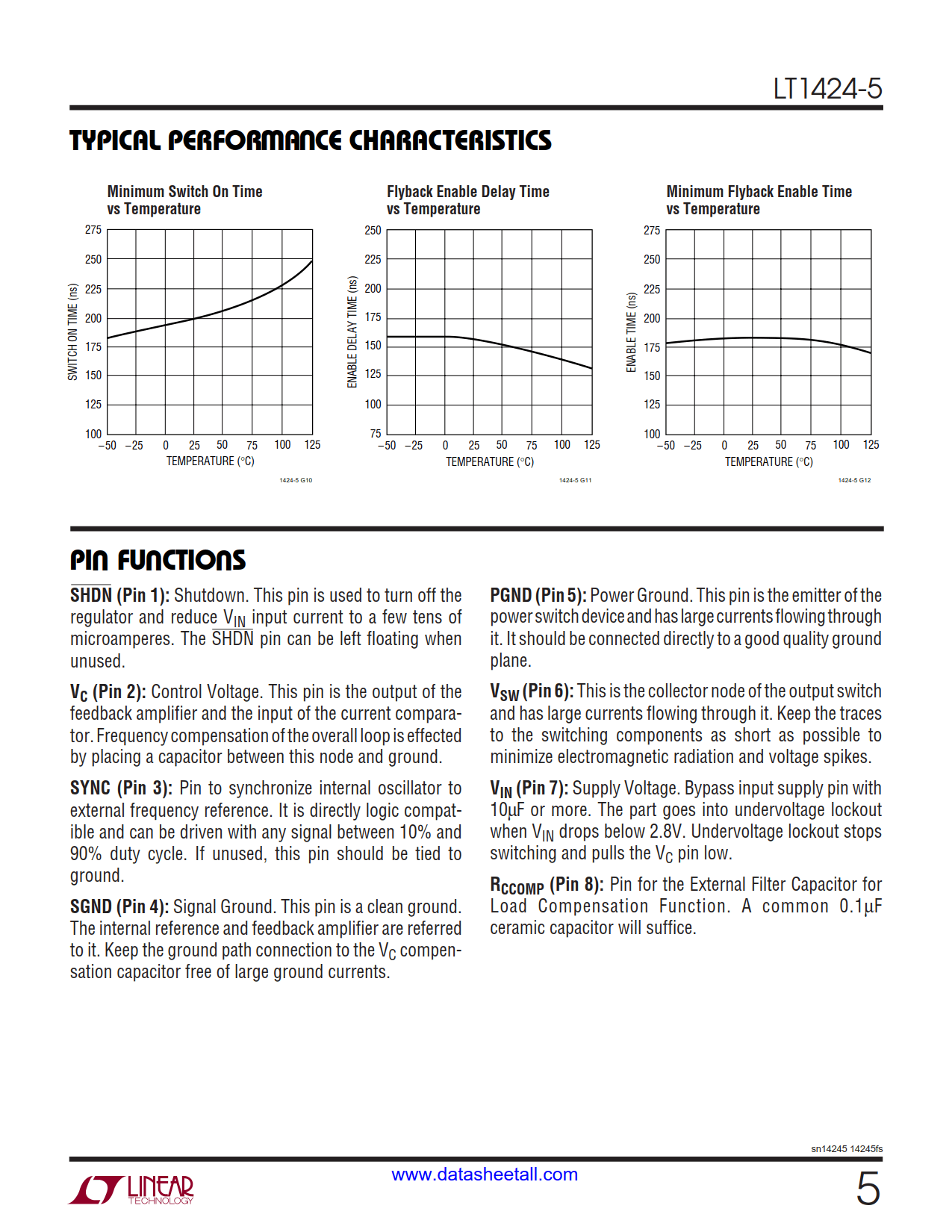 LT1424-5 Datasheet Page 5