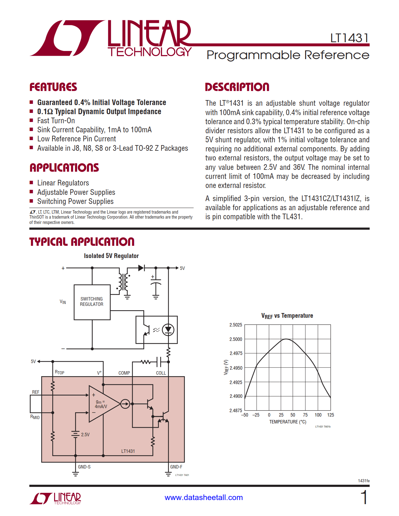 LT1431 Datasheet