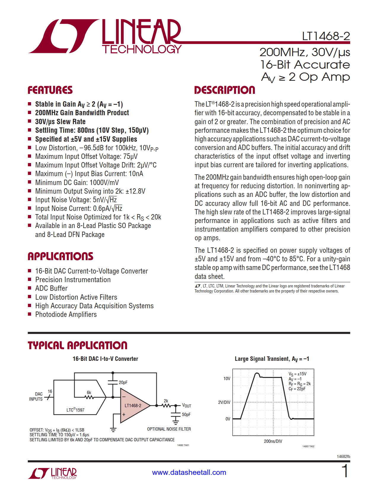 LT1468-2 Datasheet