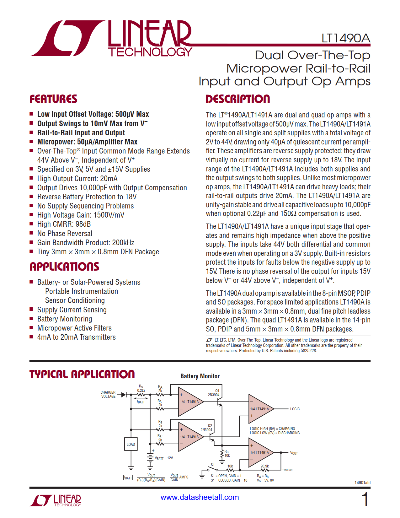 LT1490A Datasheet