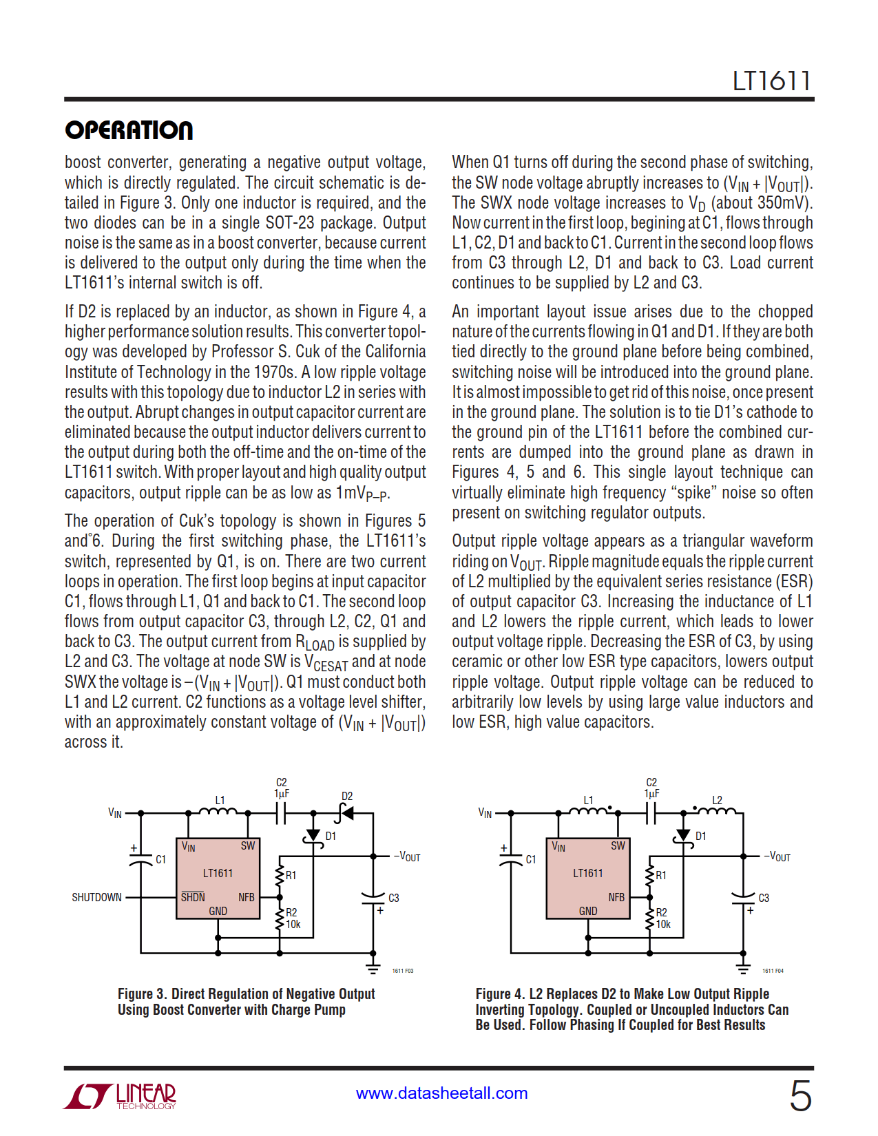 LT1611 Datasheet Page 5