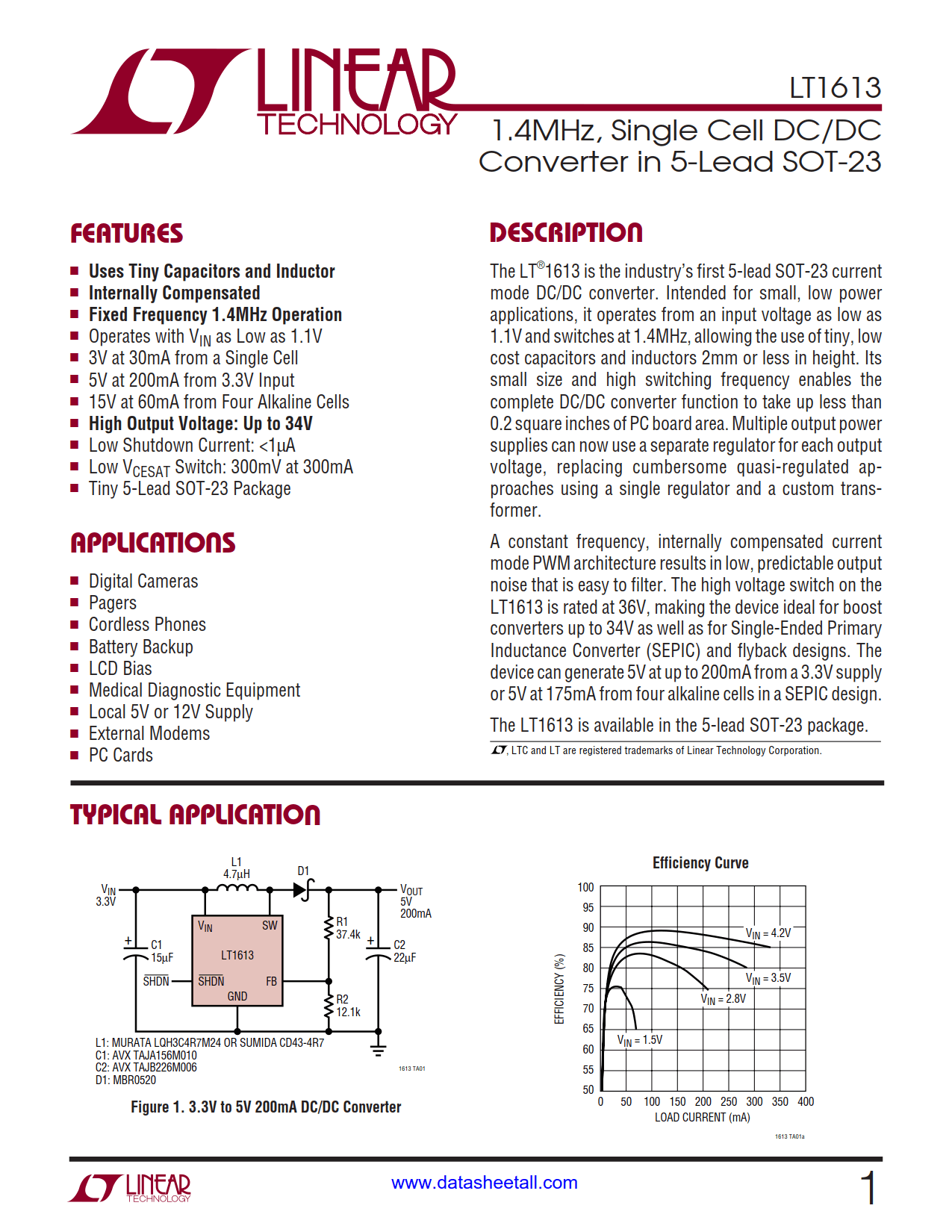 LT1613 Datasheet