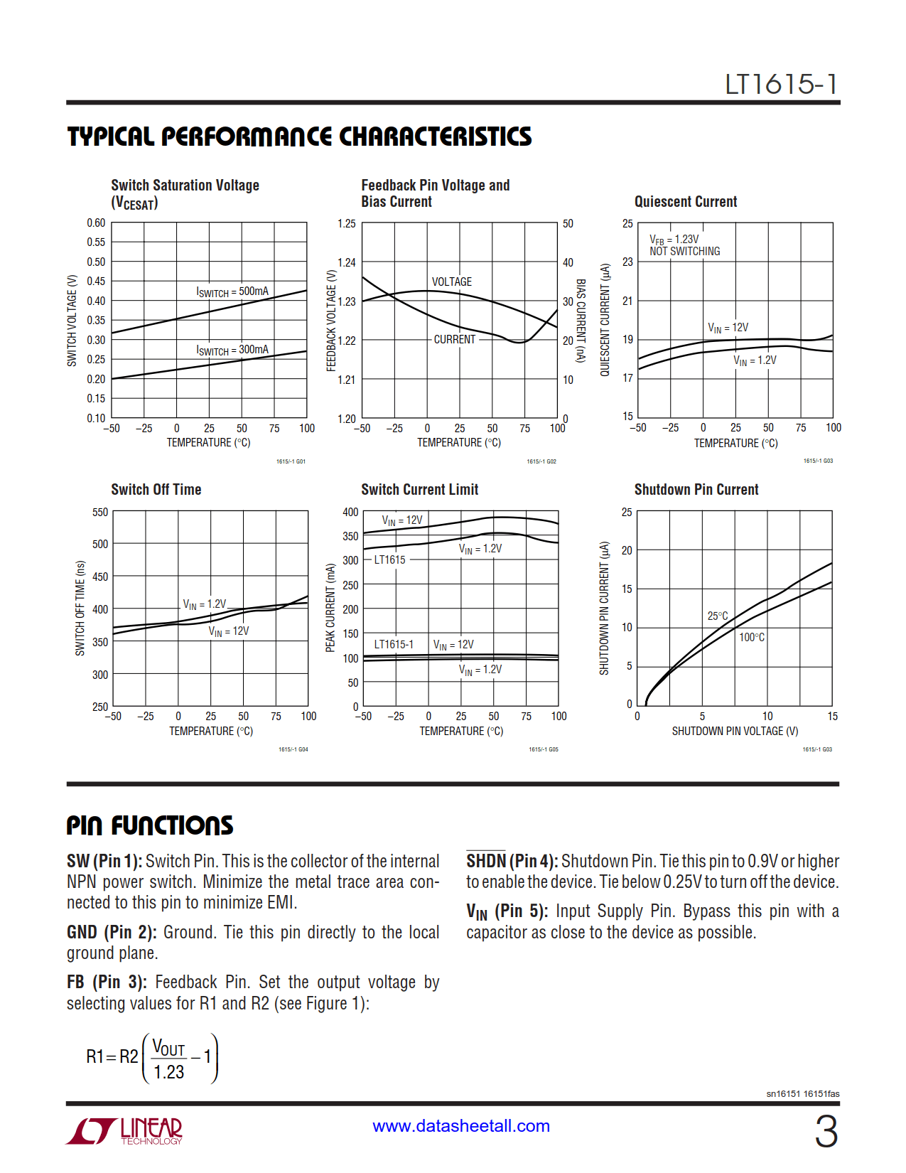 LT1615-1 Datasheet Page 3