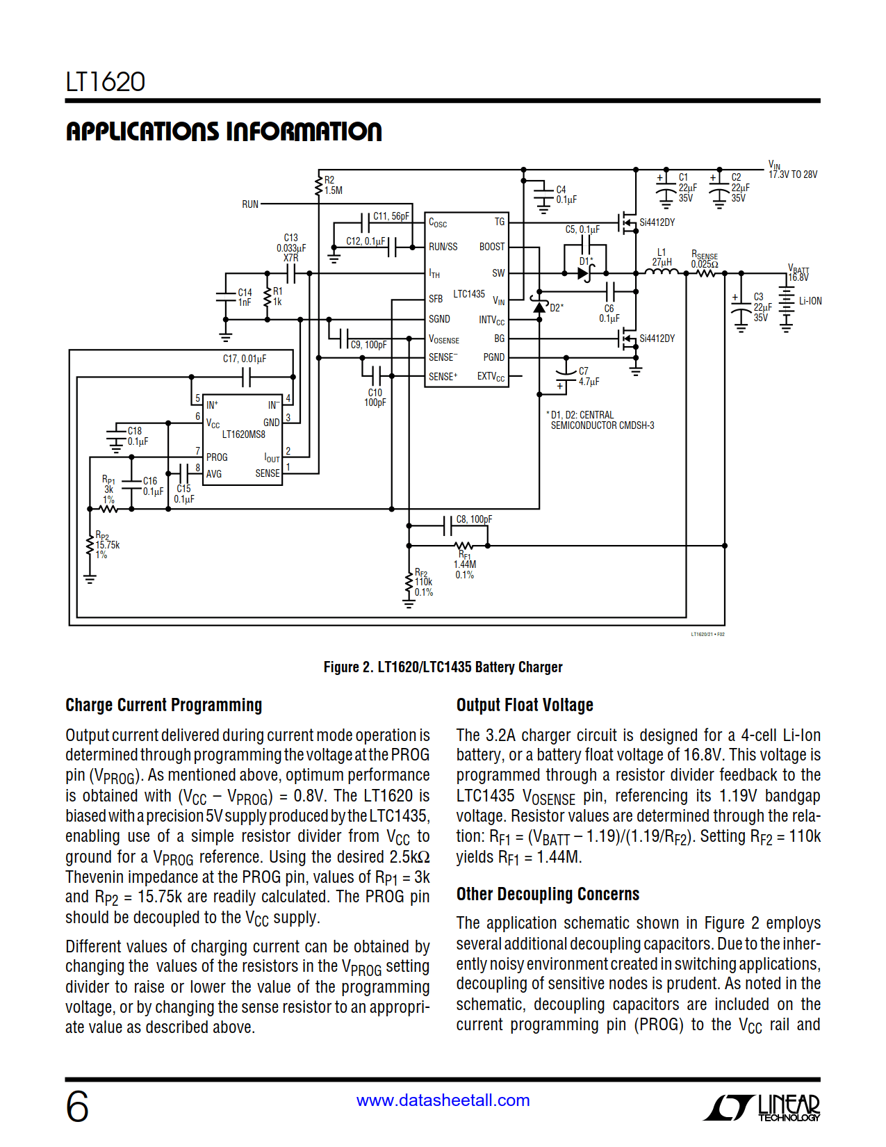 LT1620 Datasheet Page 6