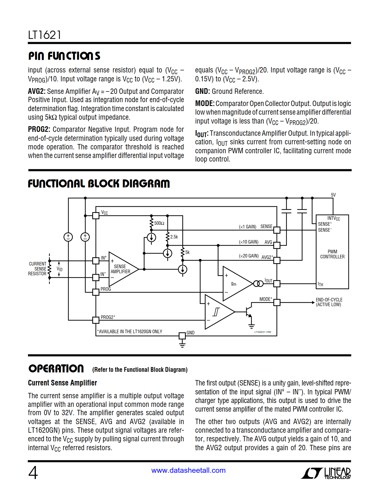 LT1621 Datasheet Page 4