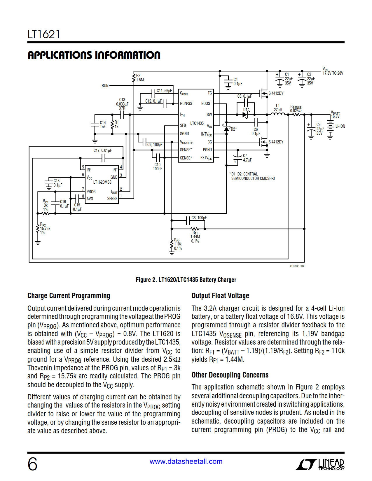 LT1621 Datasheet Page 6