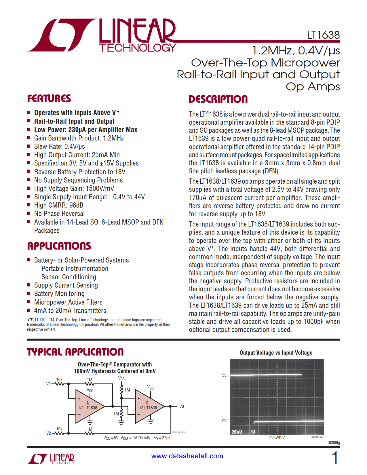 LT1638 Datasheet