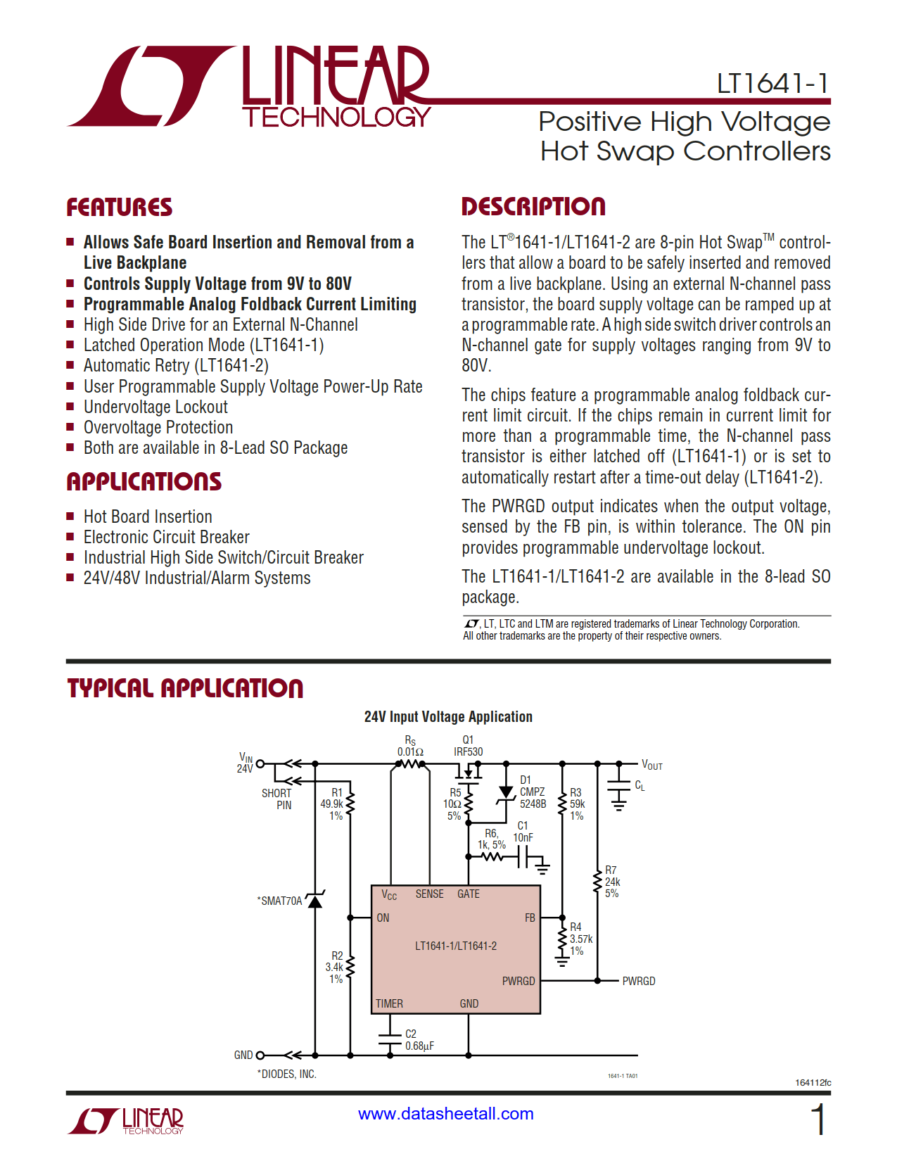 LT1641-1 Datasheet