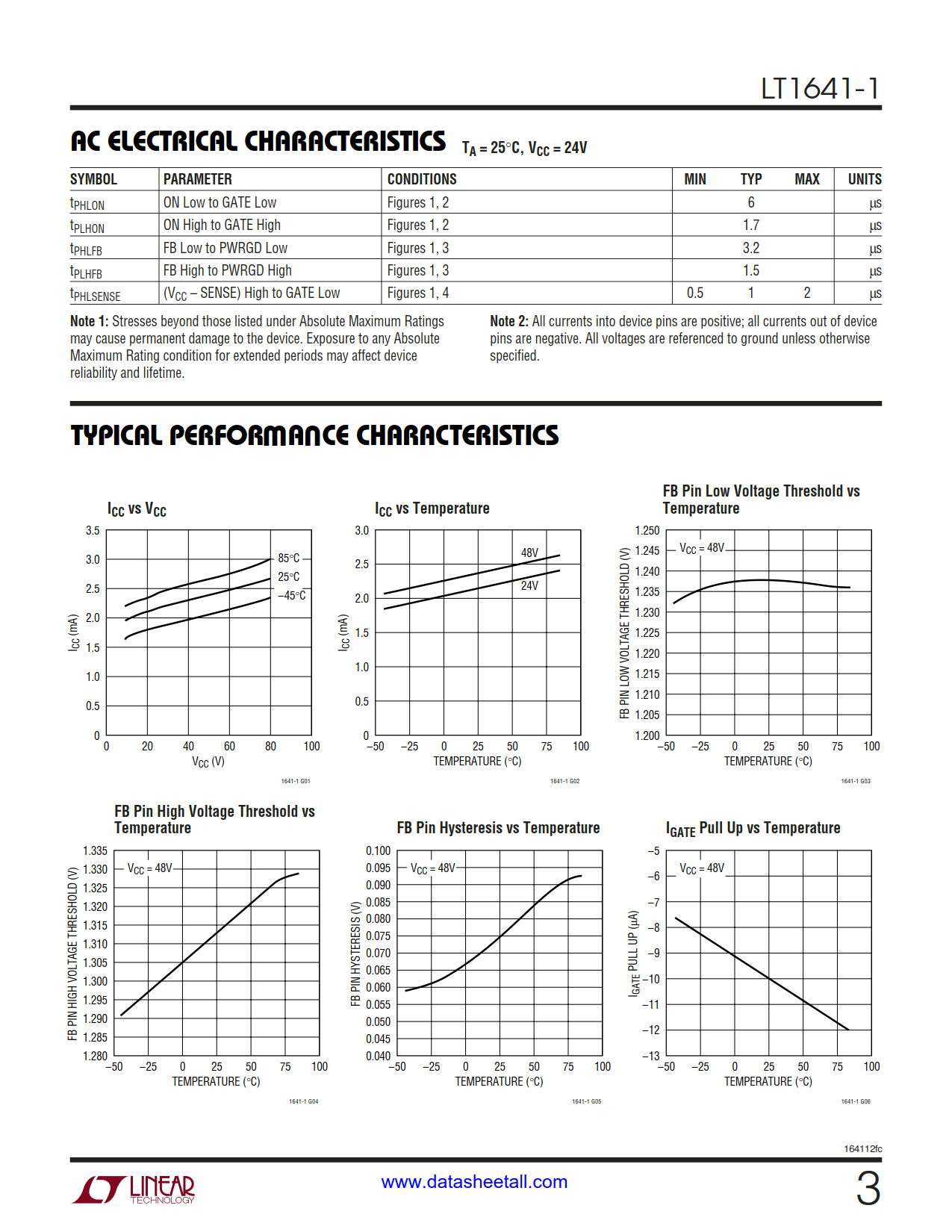 LT1641-1 Datasheet Page 3