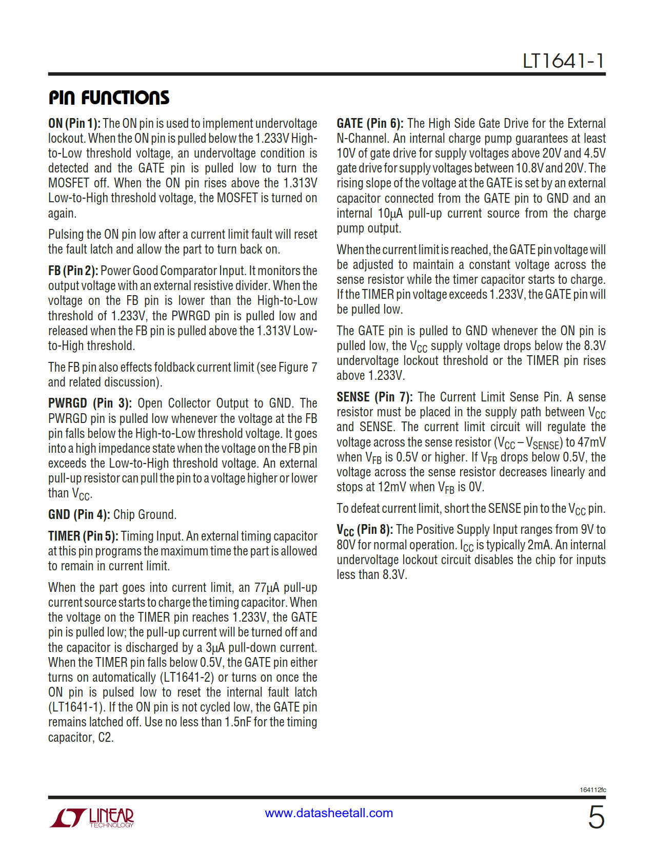 LT1641-1 Datasheet Page 5