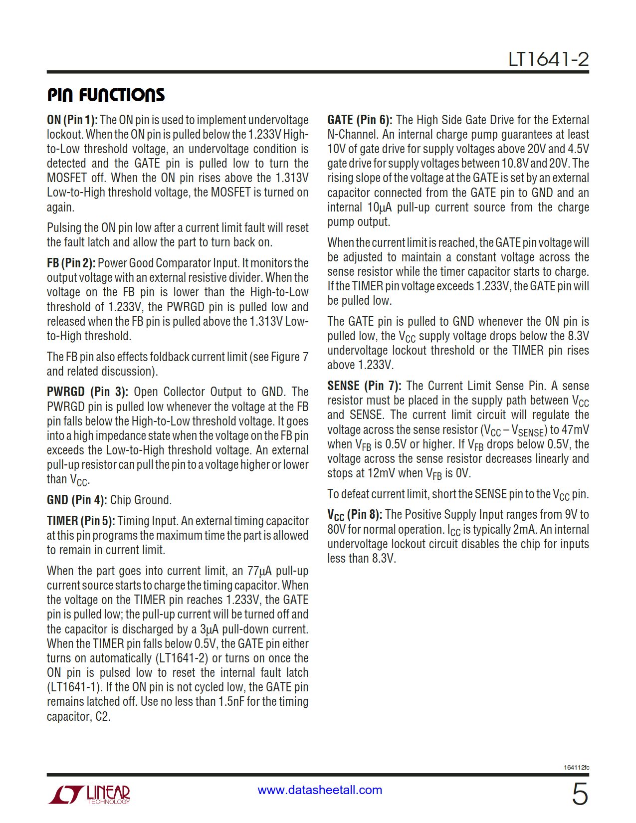 LT1641-2 Datasheet Page 5