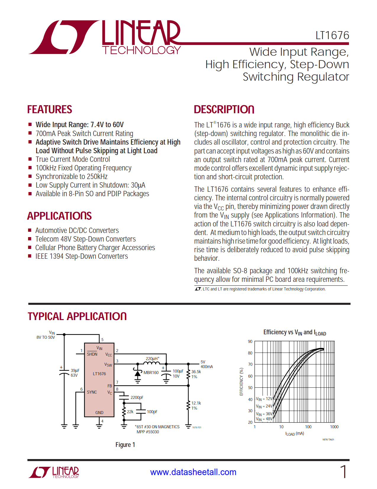 LT1676 Datasheet