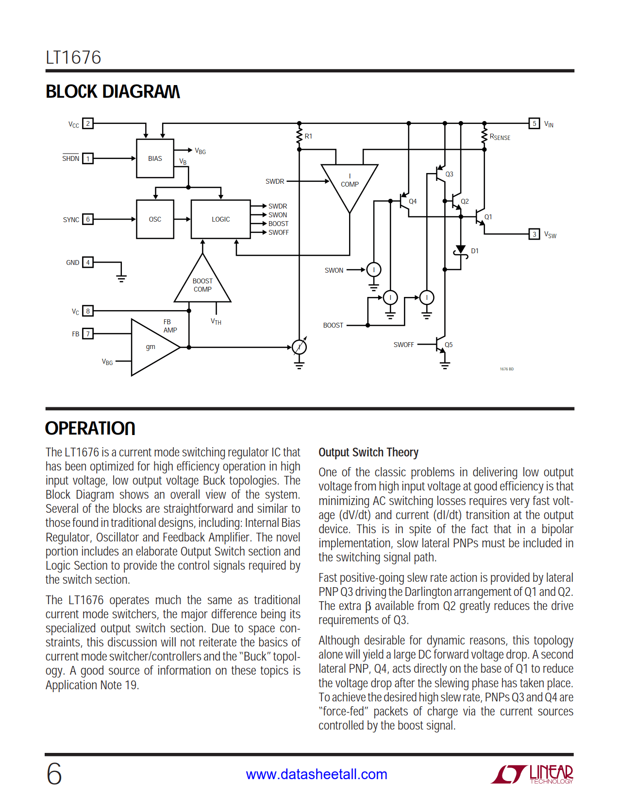 LT1676 Datasheet Page 6