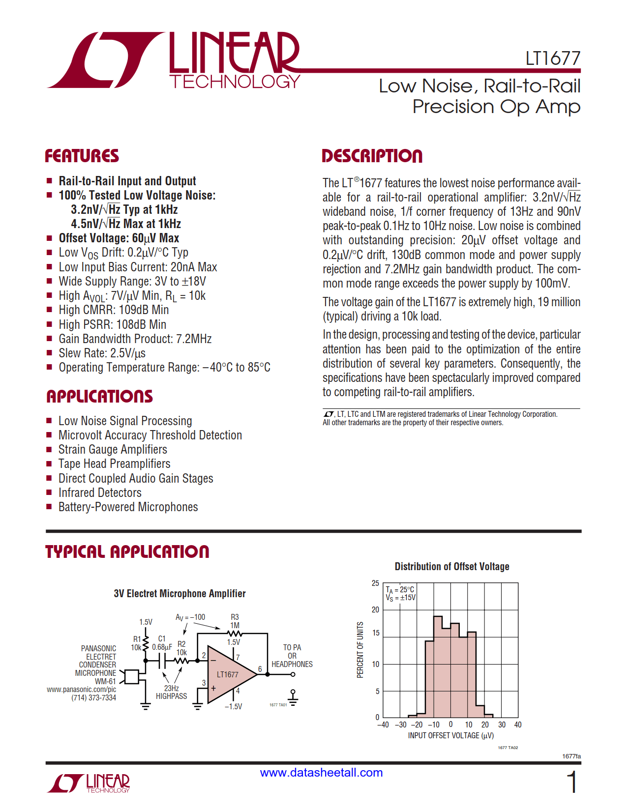 LT1677 Datasheet