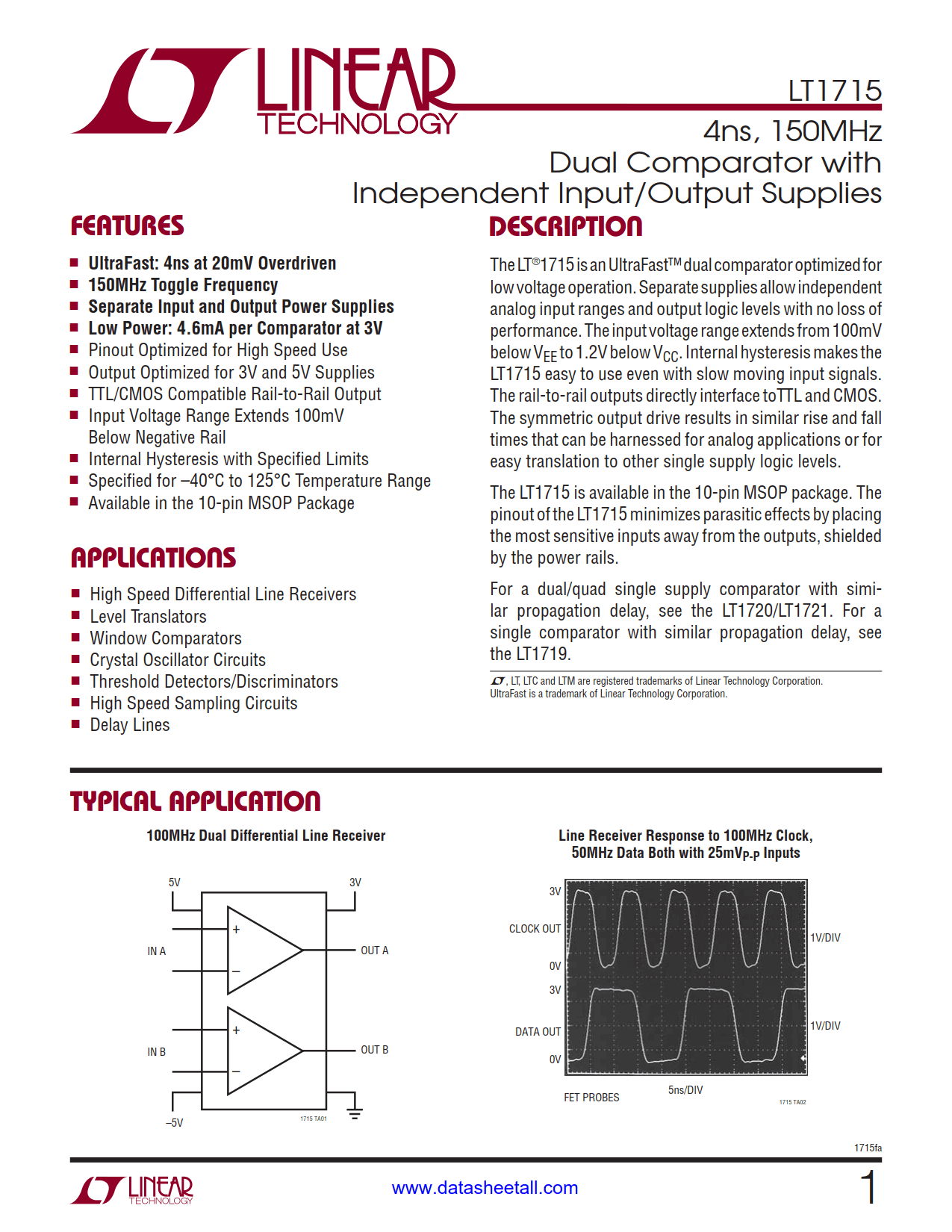 LT1715 Datasheet