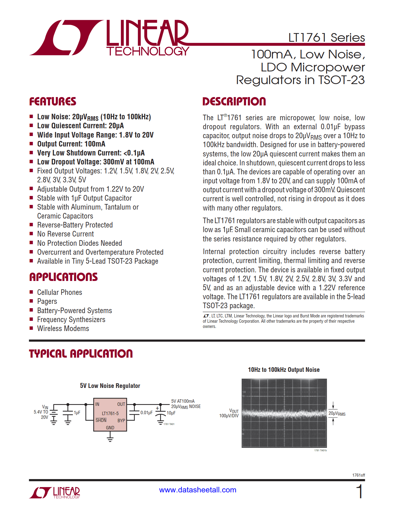 LT1761 Datasheet