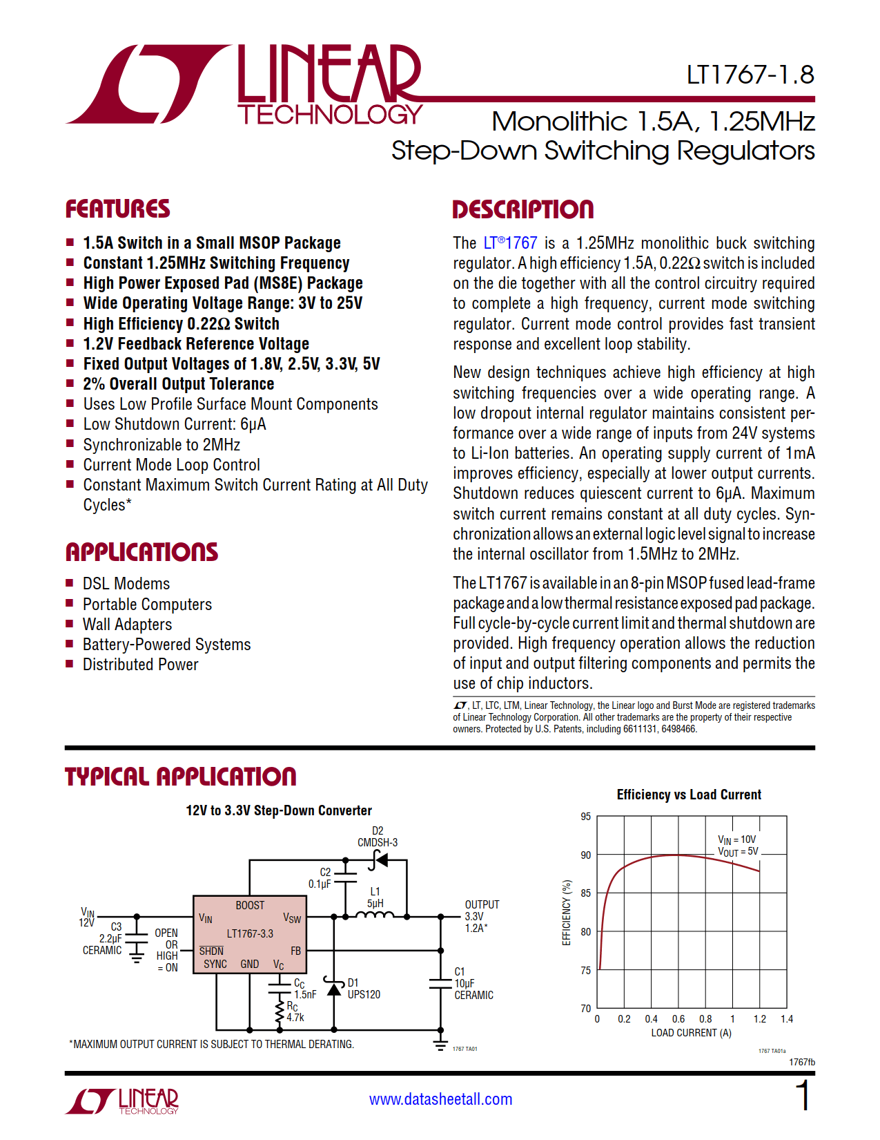 LT1767-1.8 Datasheet