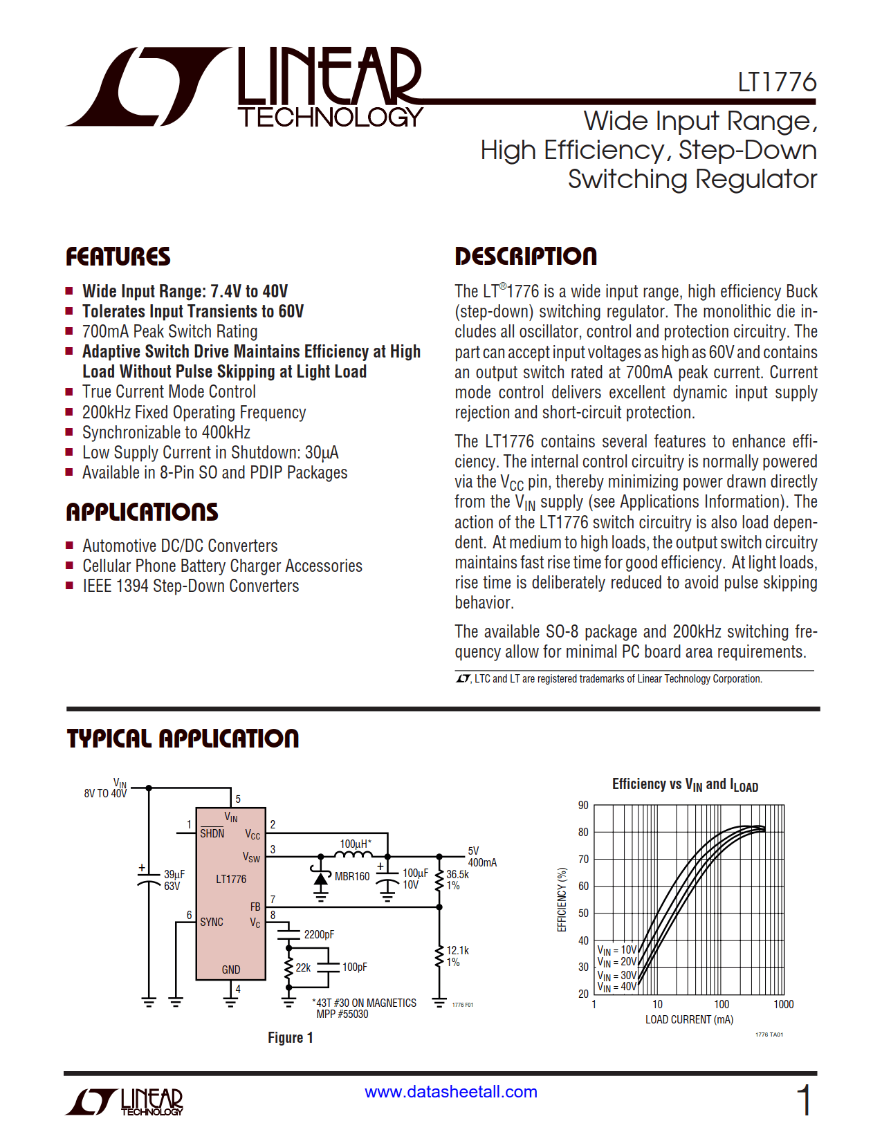 LT1776 Datasheet