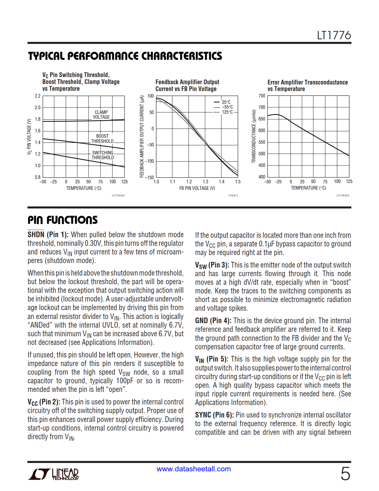 LT1776 Datasheet Page 5