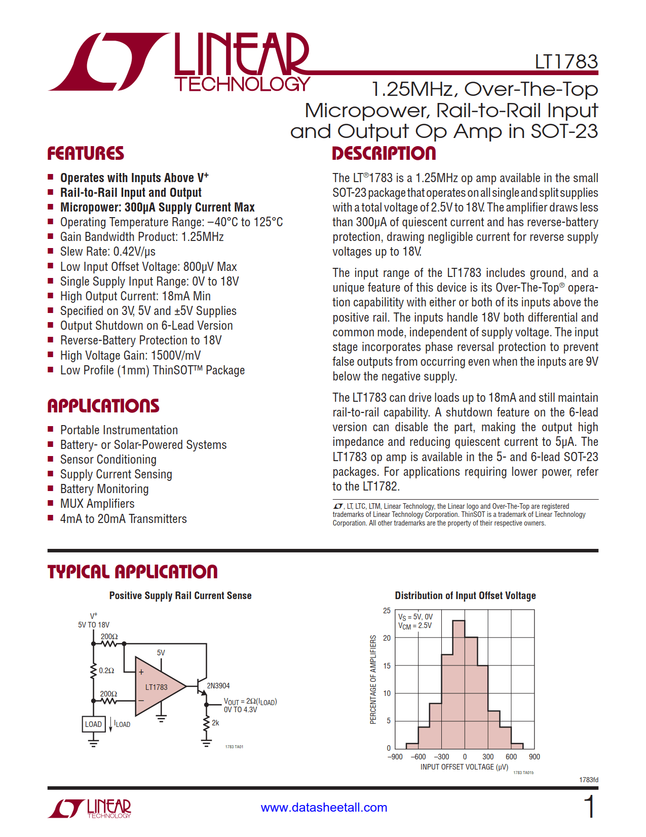 LT1783 Datasheet