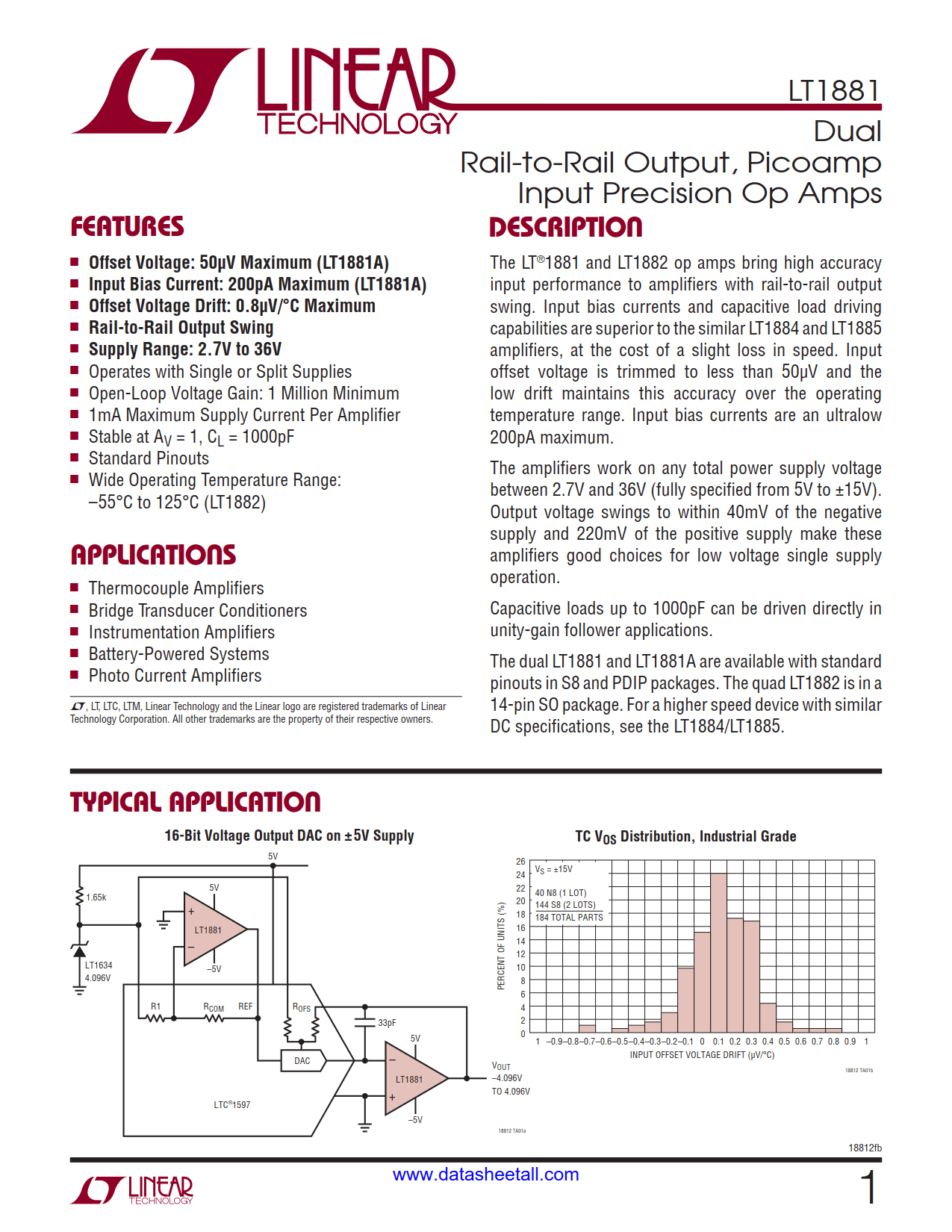 LT1881 Datasheet