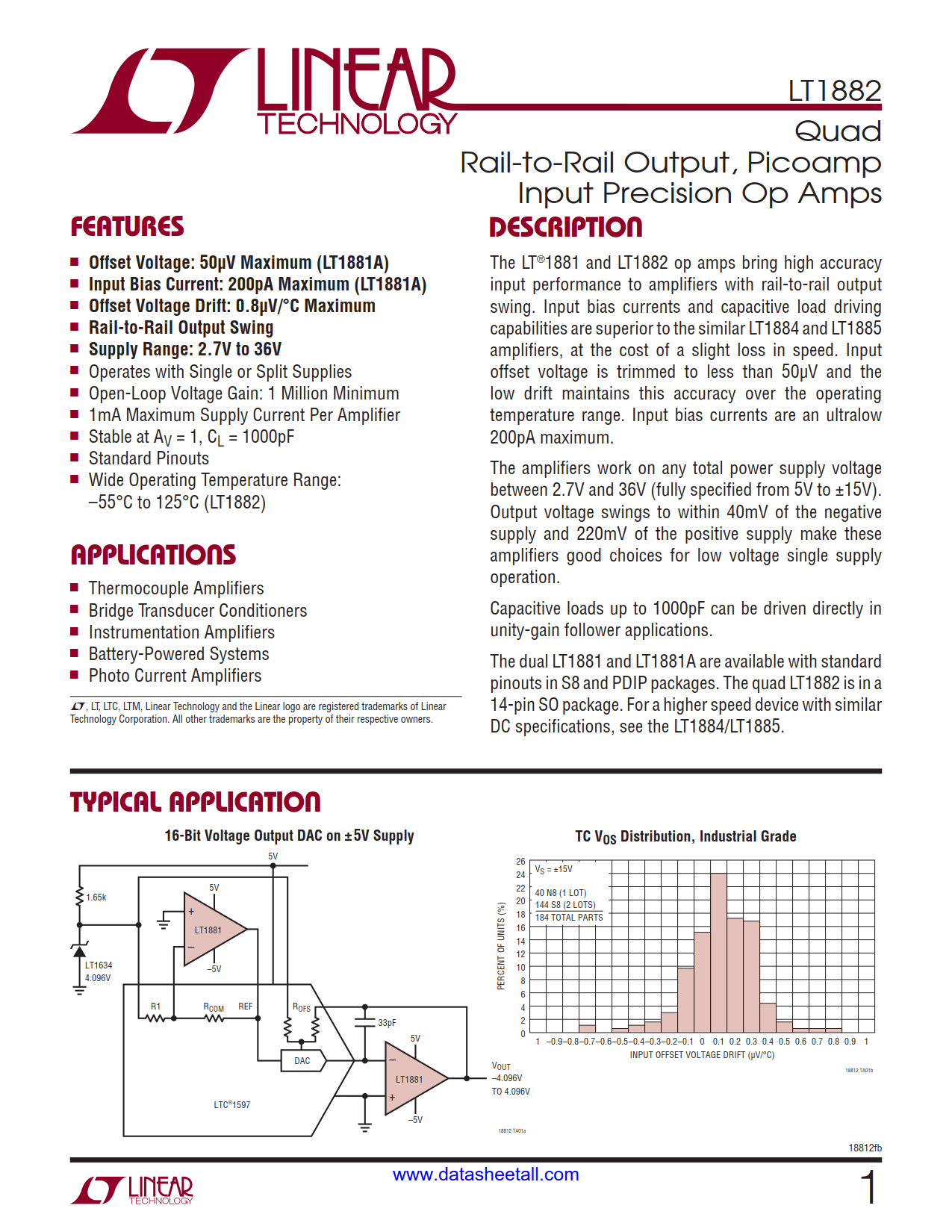 LT1882 Datasheet