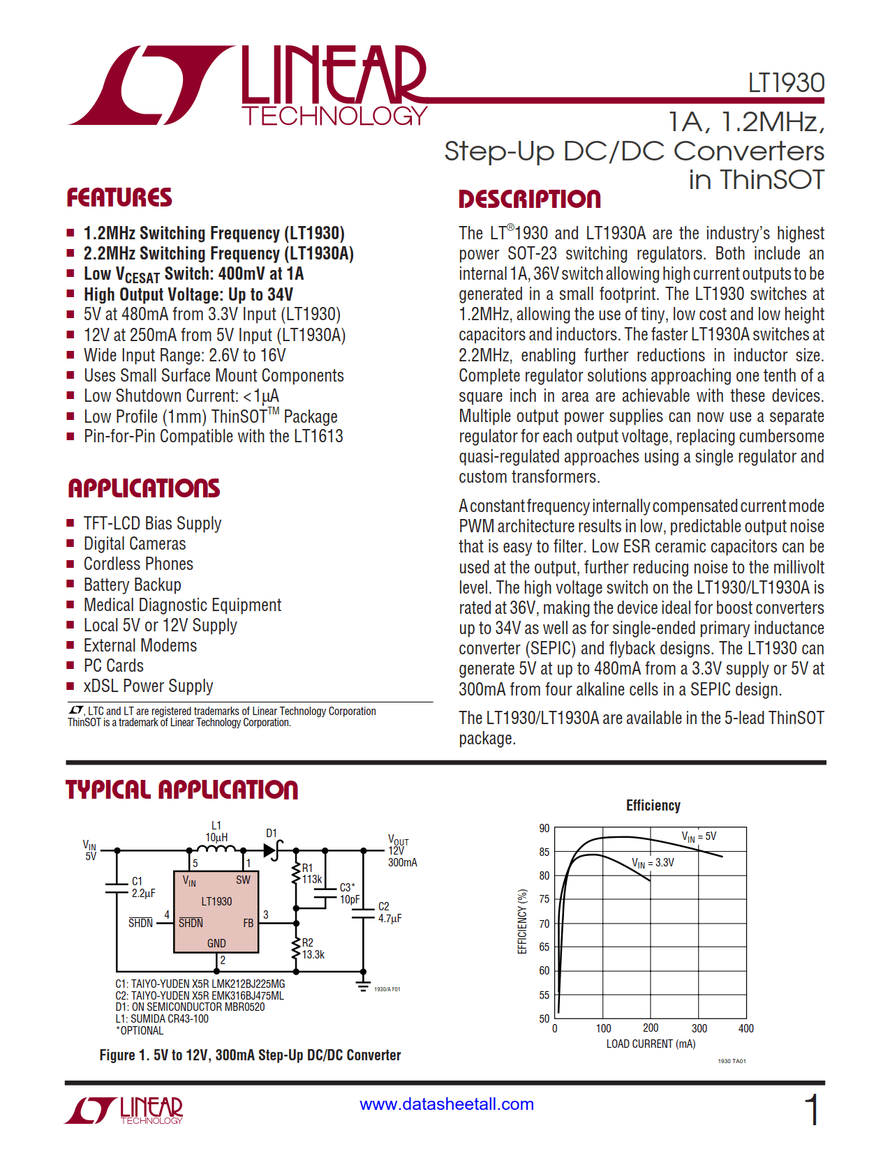 LT1930 Datasheet