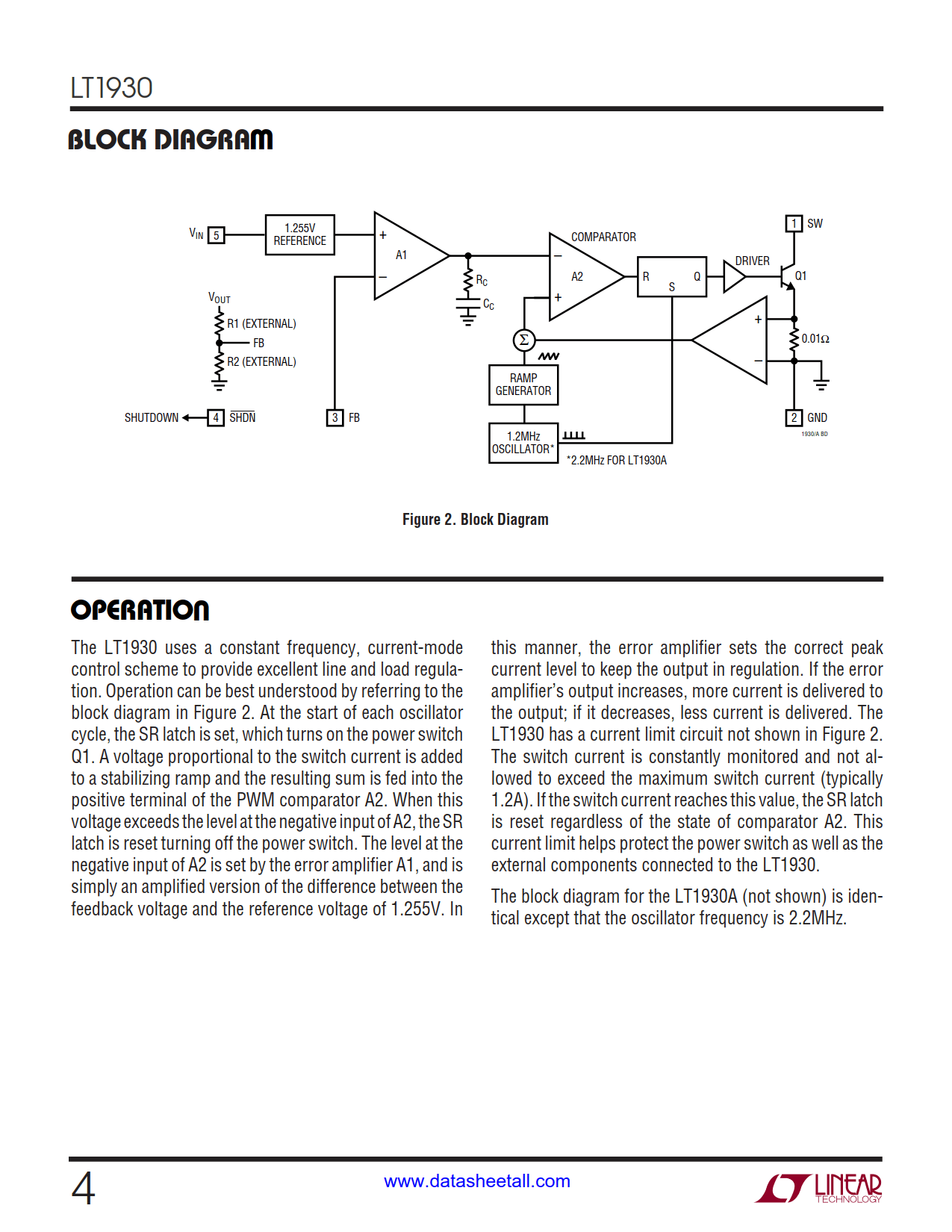 LT1930 Datasheet Page 4