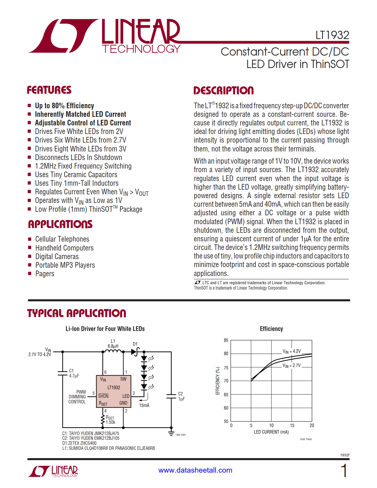 LT1932 Datasheet