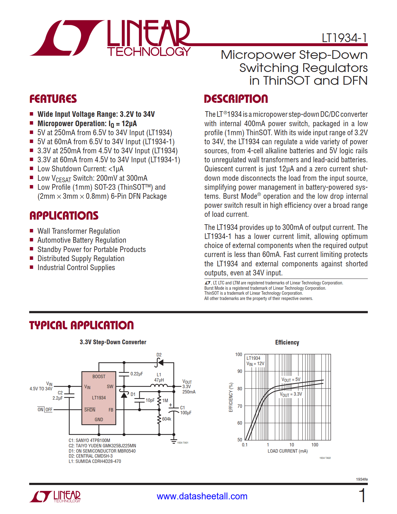 LT1934-1 Datasheet