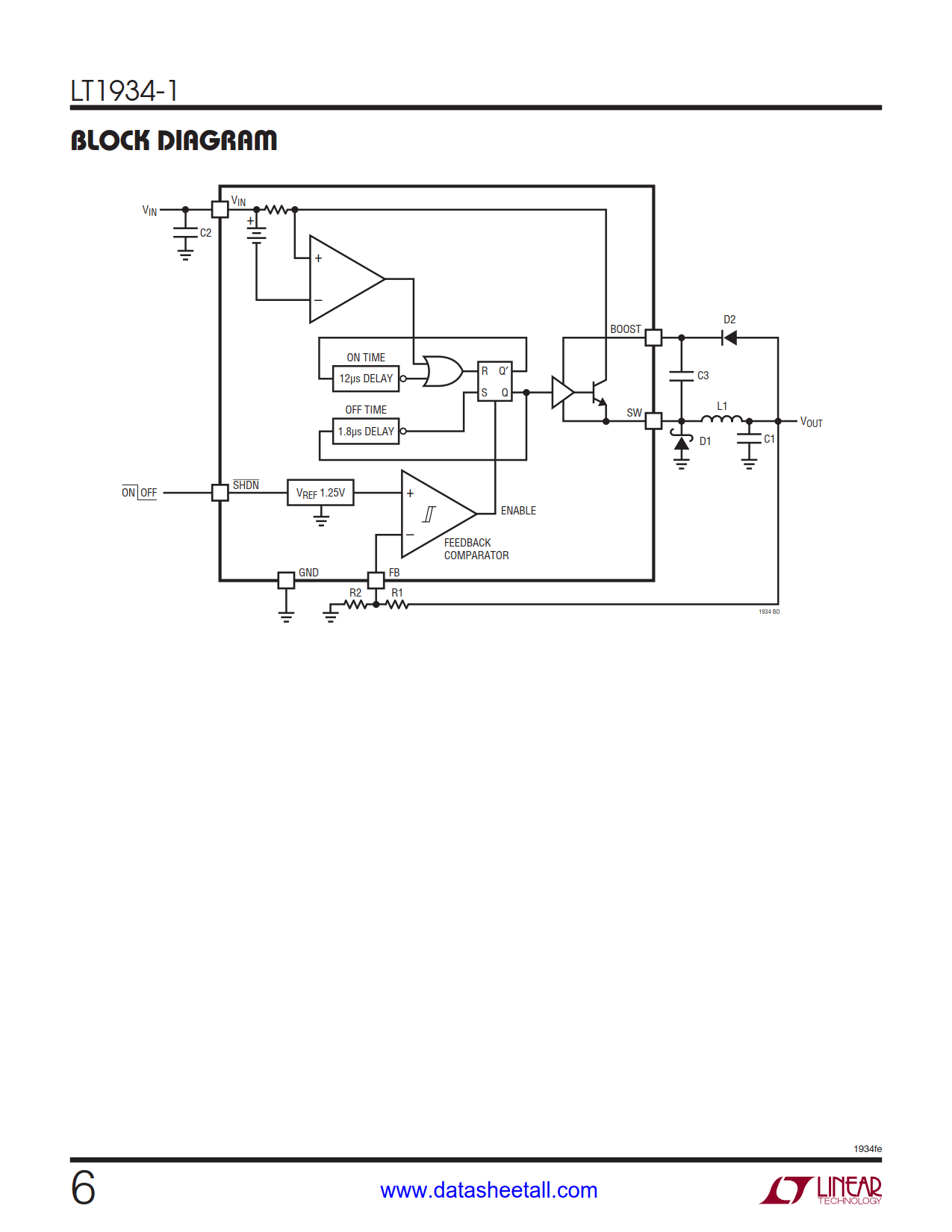 LT1934-1 Datasheet Page 6