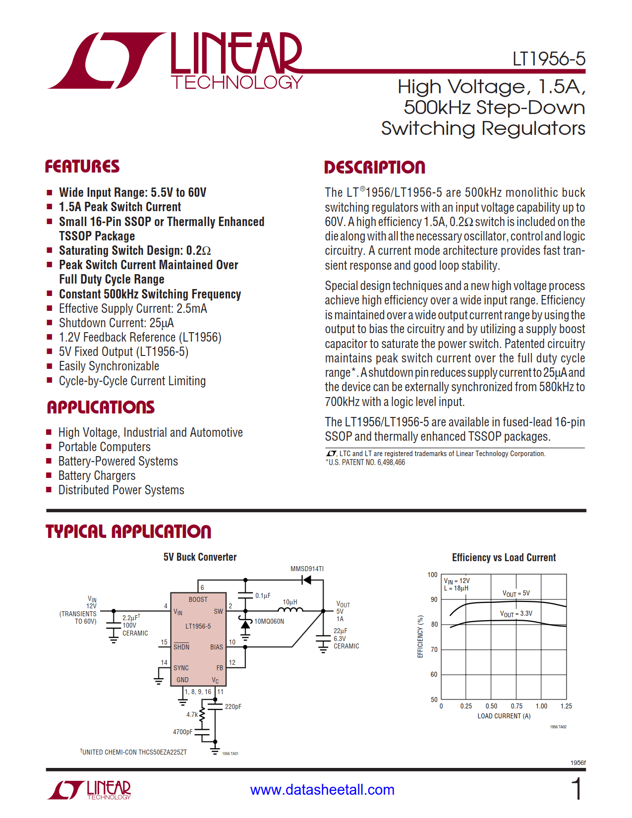 LT1956-5 Datasheet