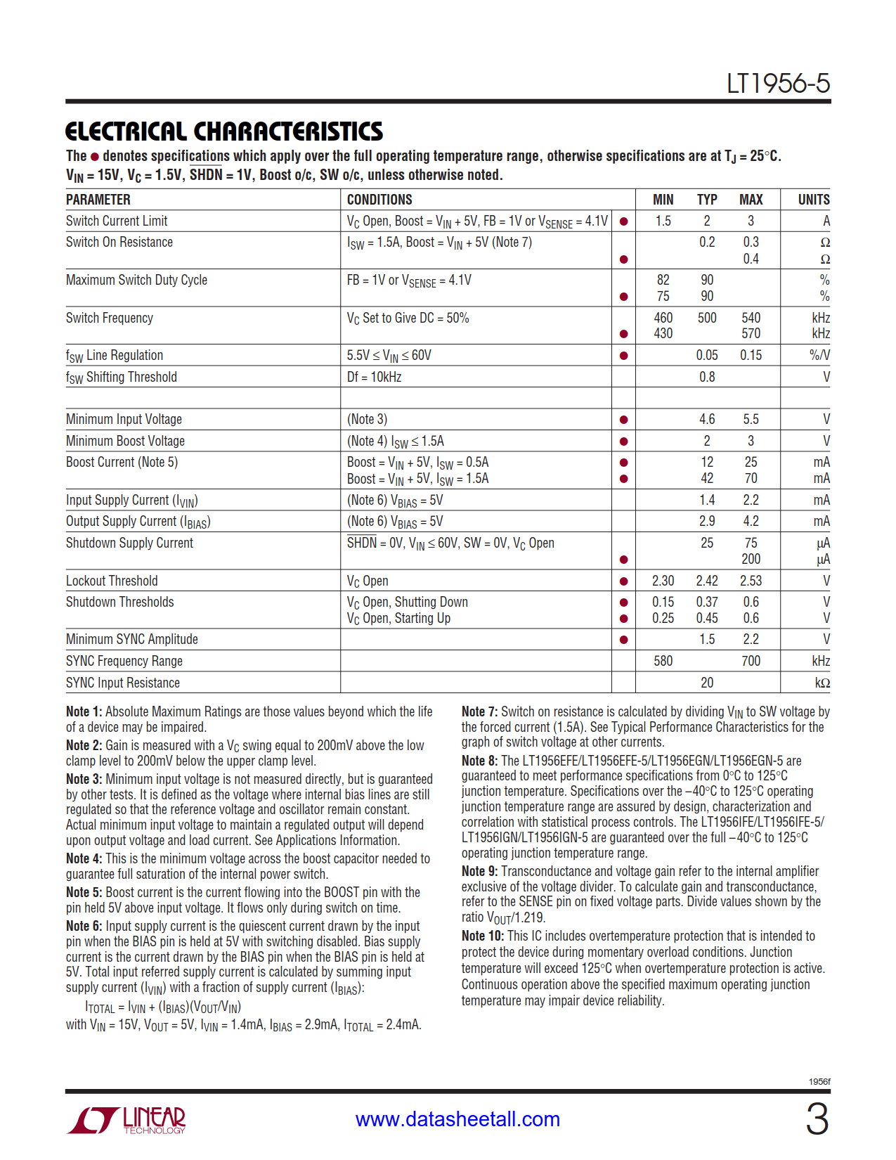 LT1956-5 Datasheet Page 3