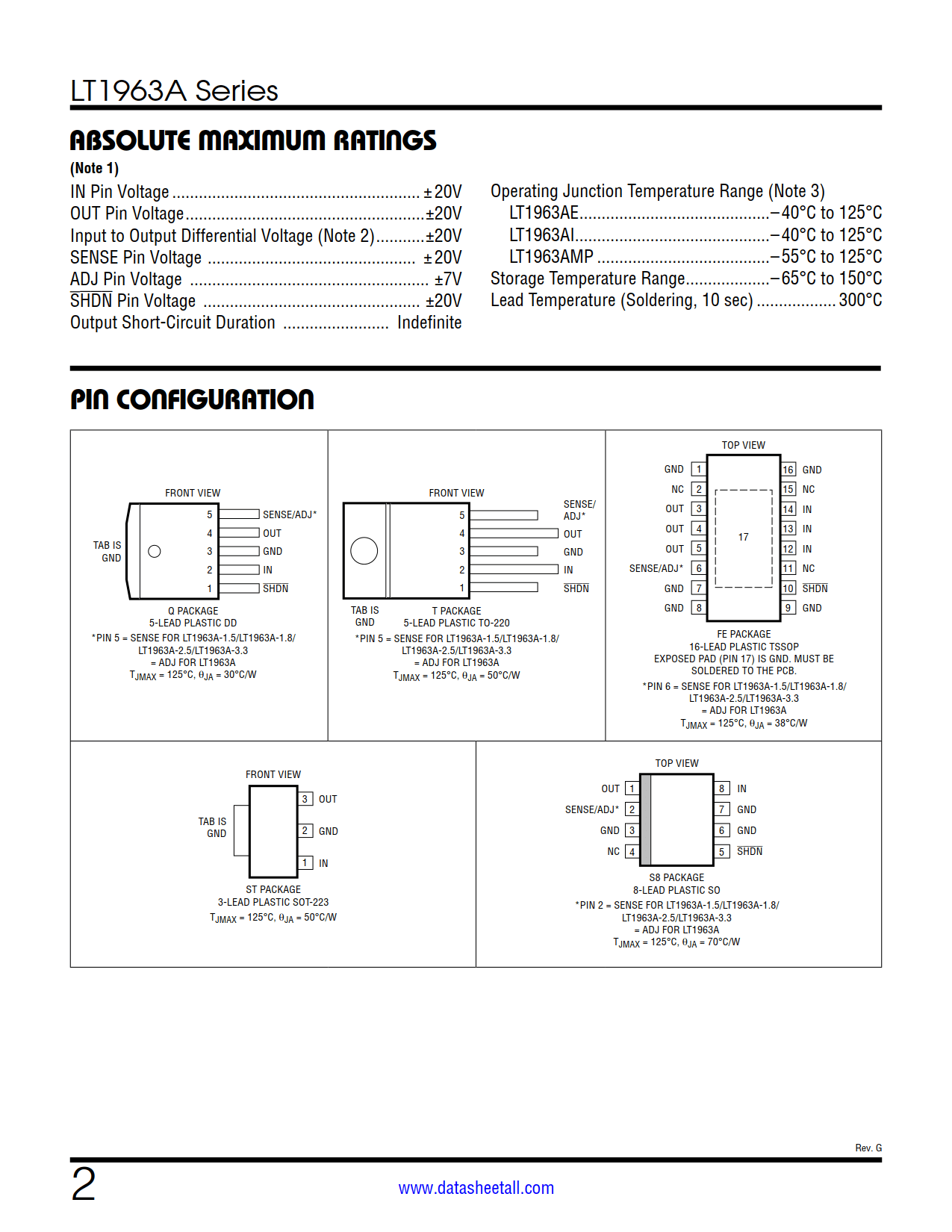 LT1963A Datasheet Page 2