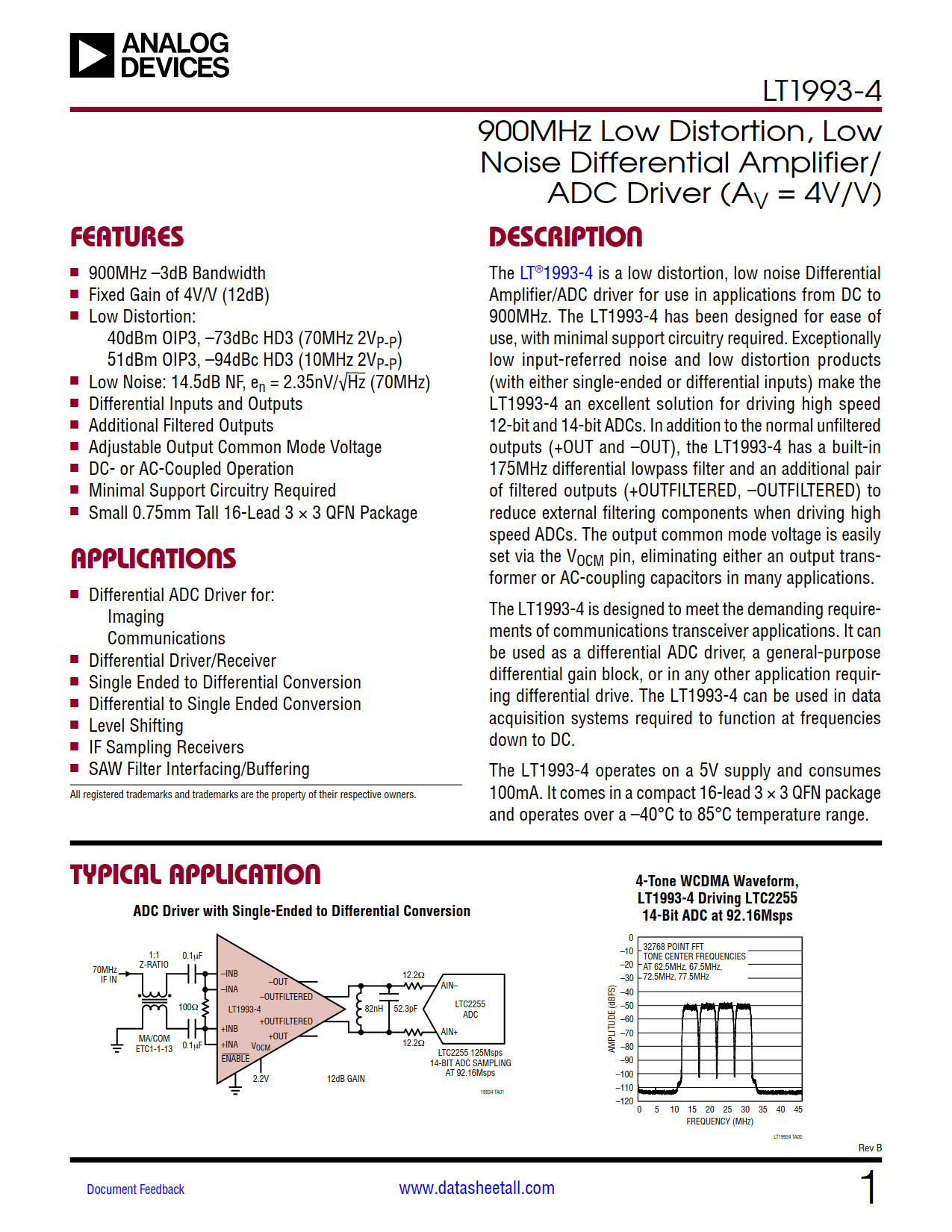 LT1993-4 Datasheet