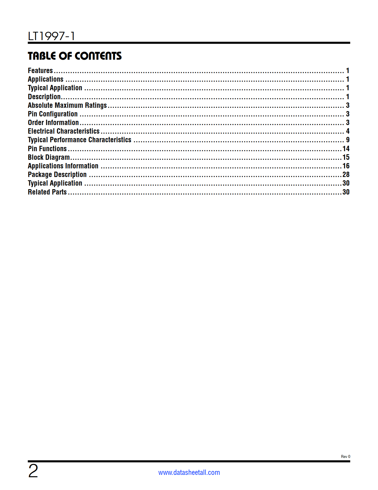 LT1997-1 Datasheet Page 2