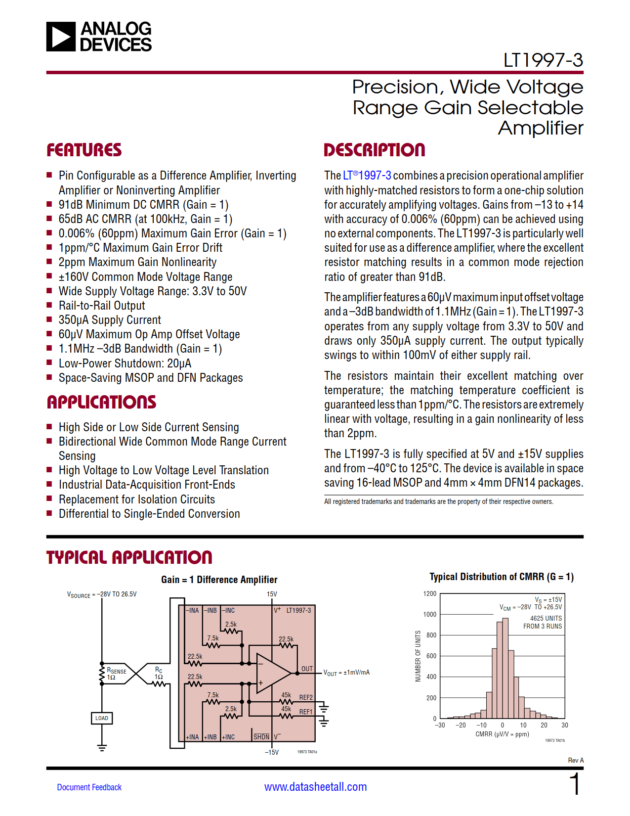 LT1997-3 Datasheet