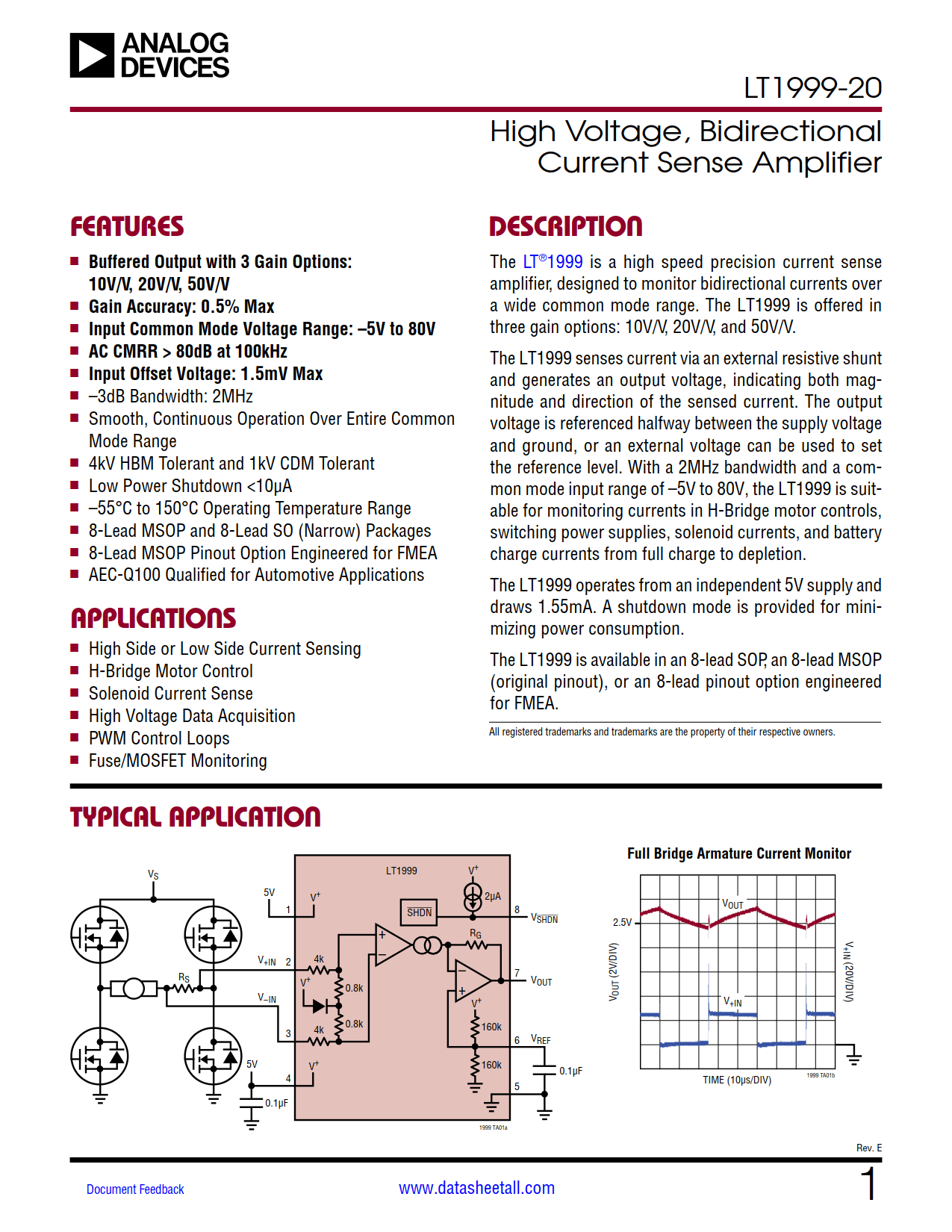 LT1999-20 Datasheet